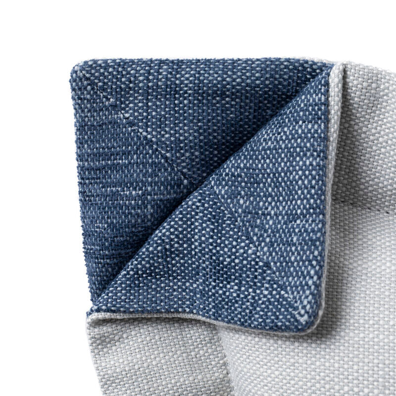 Wide Stripe Chenille Navy Poly 22x22