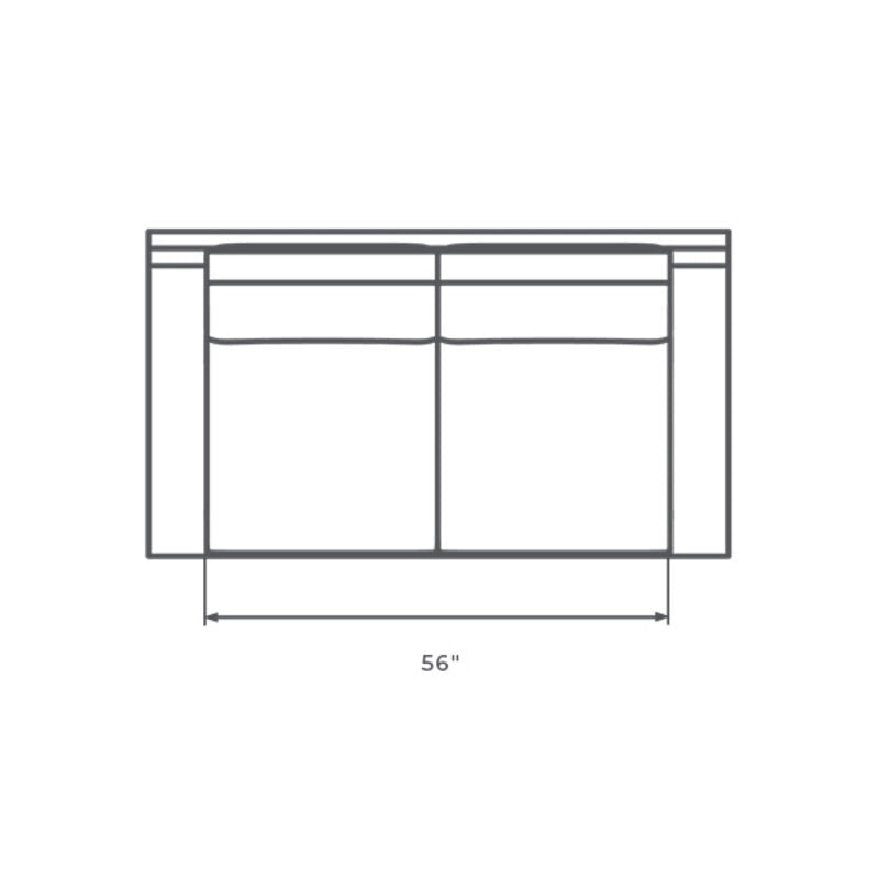 LAB Standard Depth Loveseat in Leather