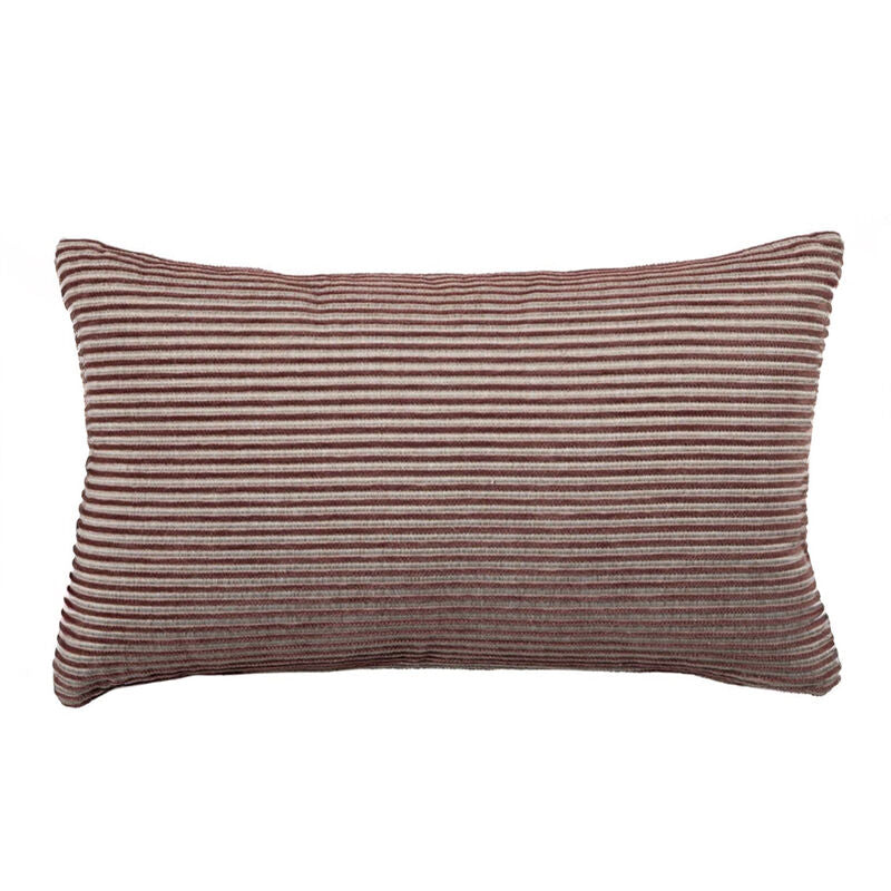 Textured Stripe RoseIvory Feather 14x24