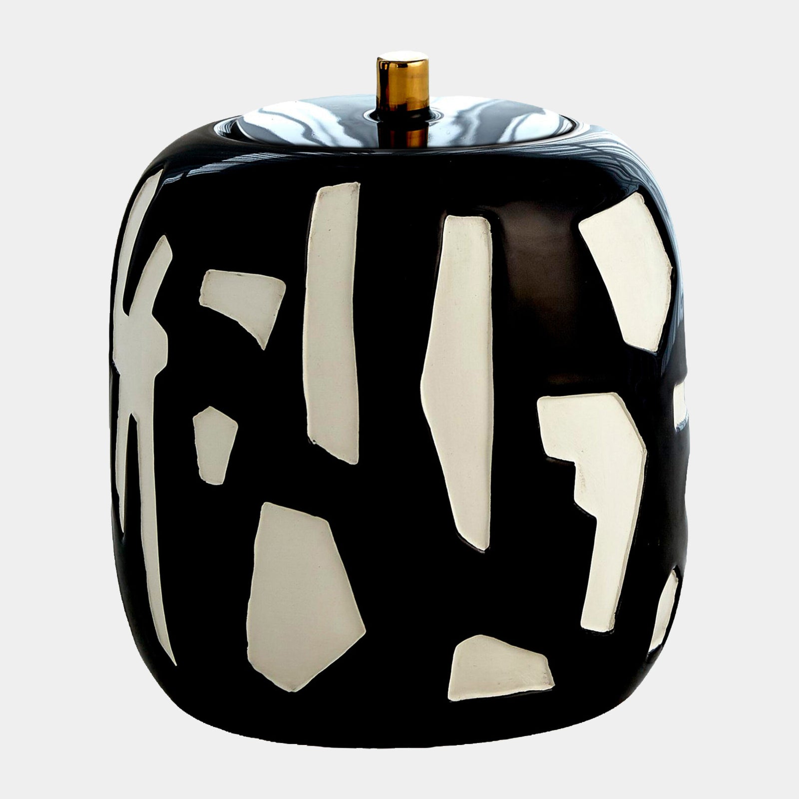 Abstract Jar-White/Black-Lg