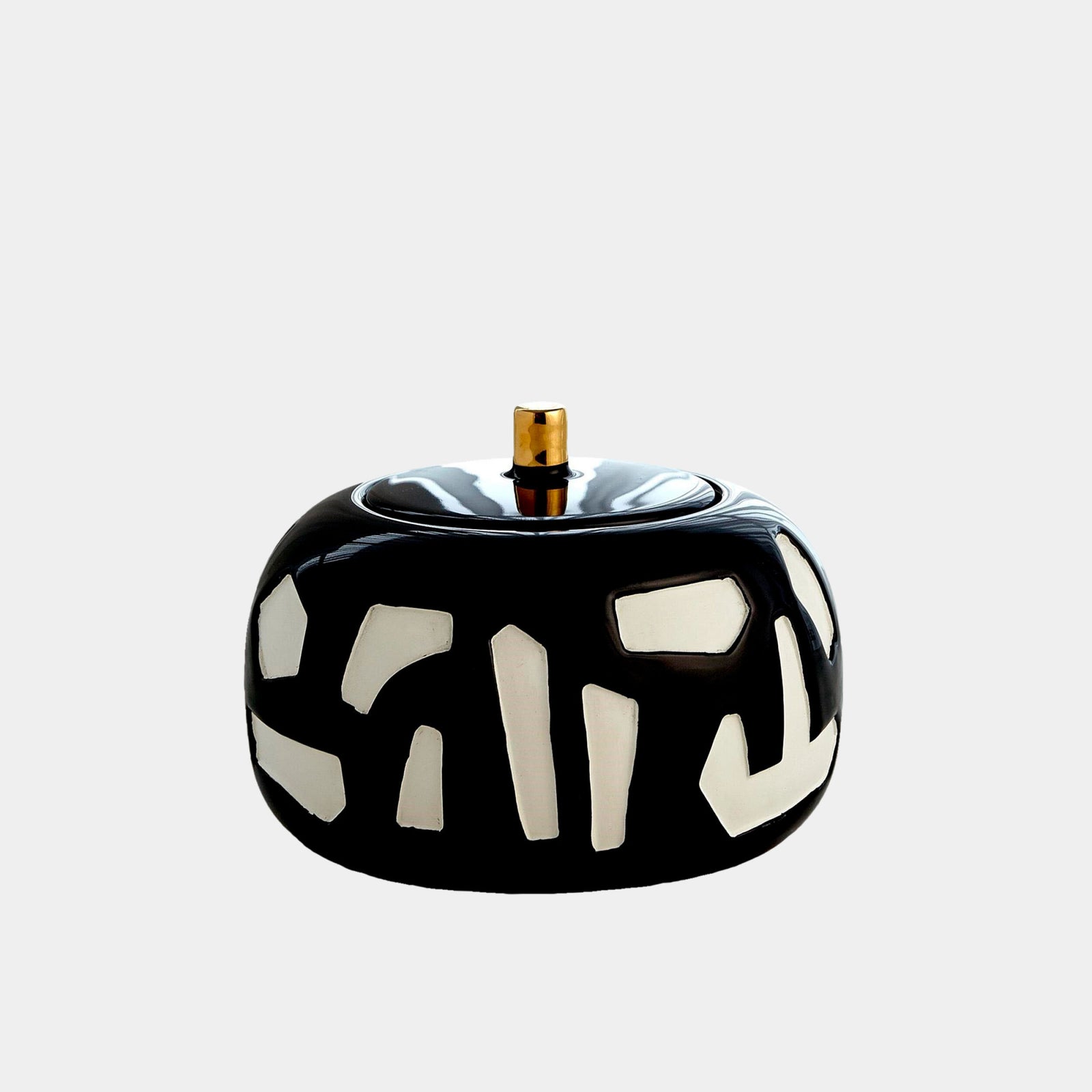 Abstract Jar-White/Black-Sm