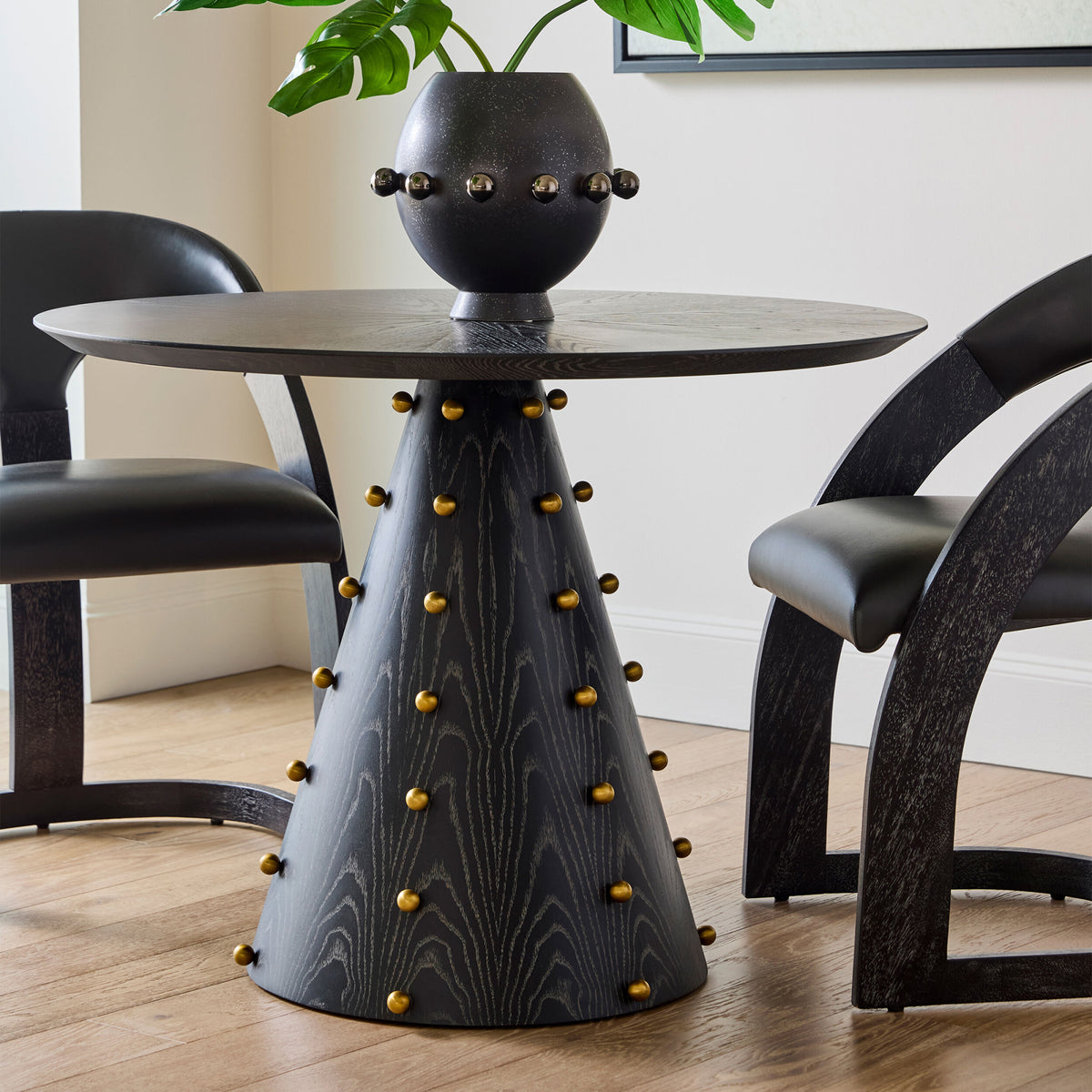 Spheres Center Table-Ebony Cerused Oak