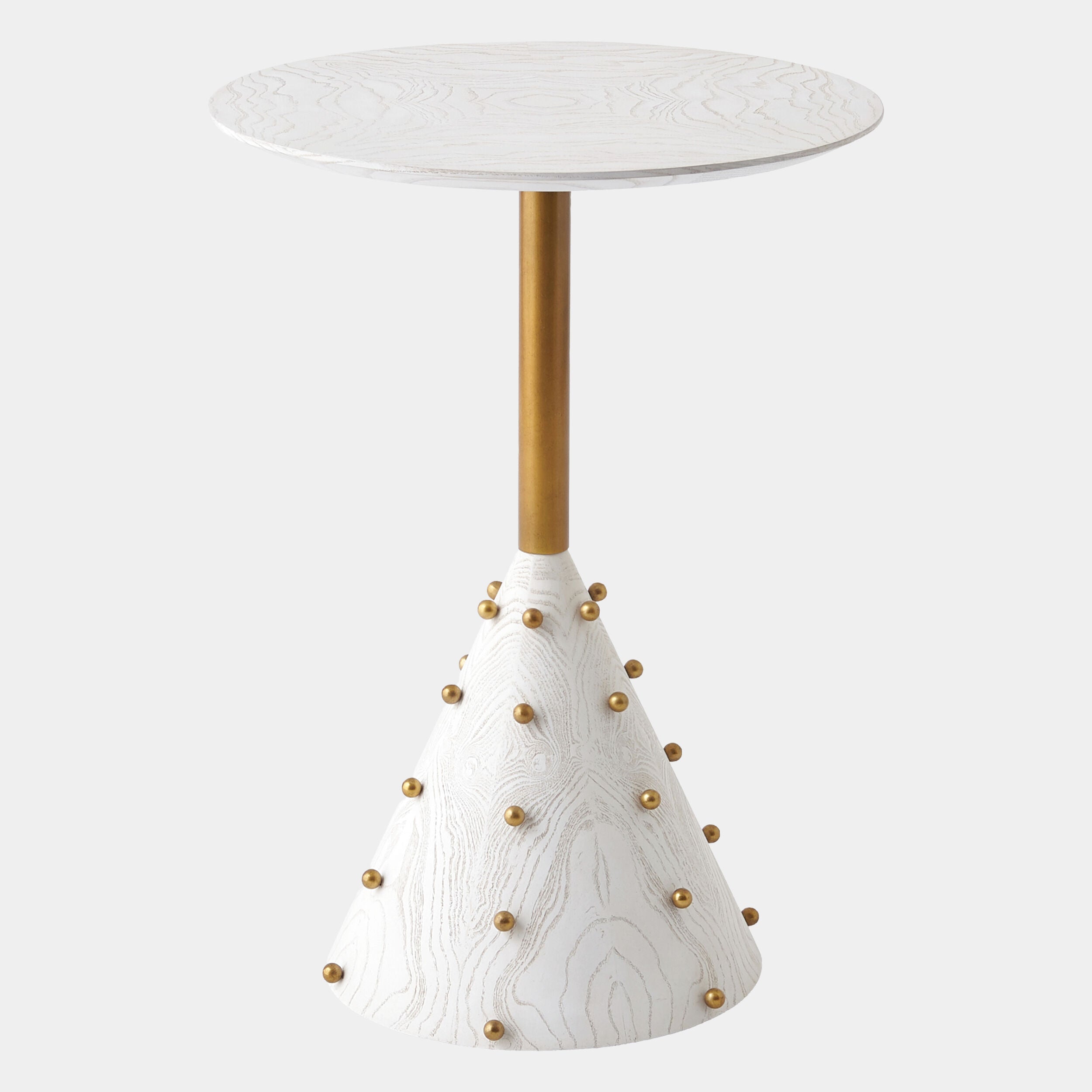 Spheres Drink Table-White Burl
