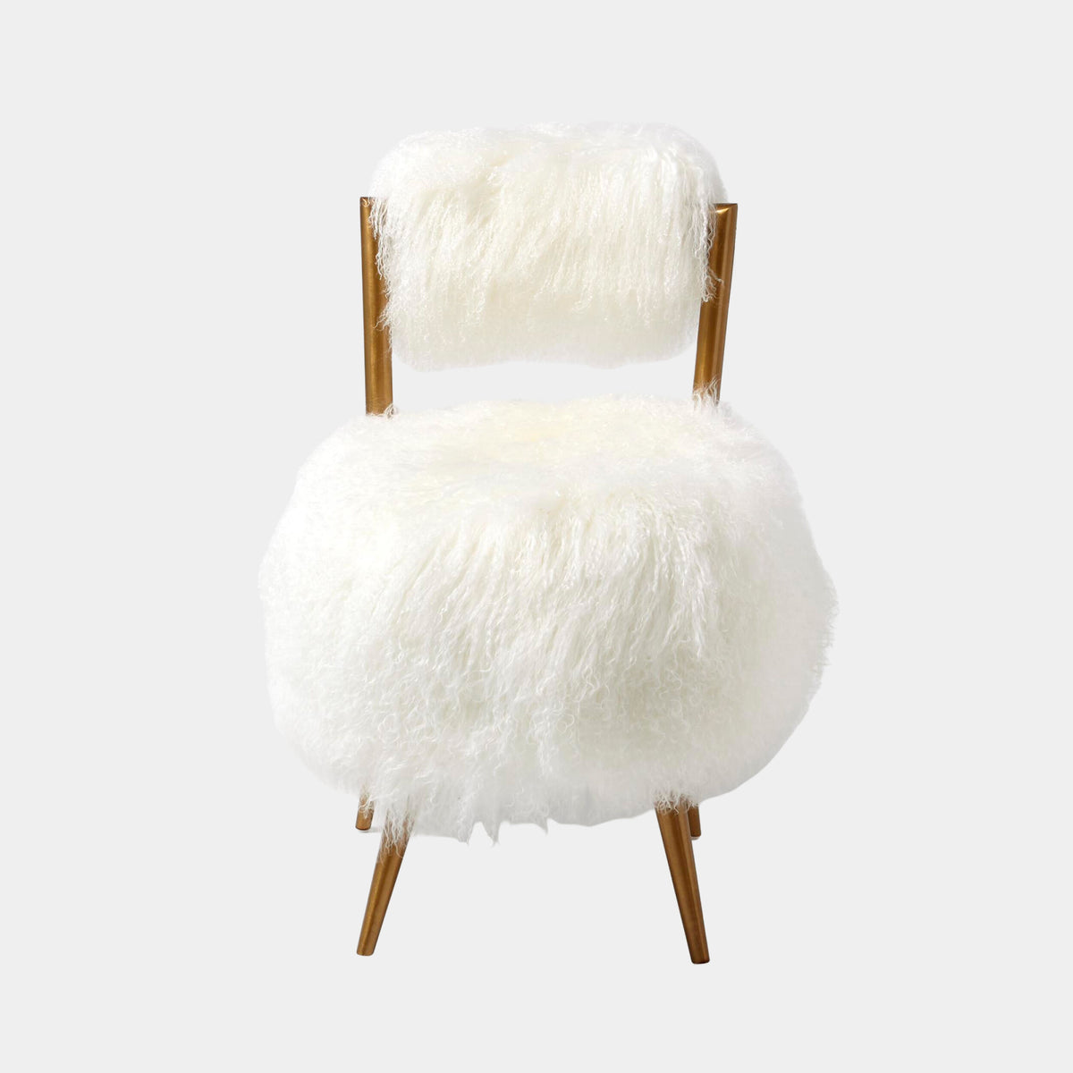 Hailey Chair-Mongolian Lamb-White