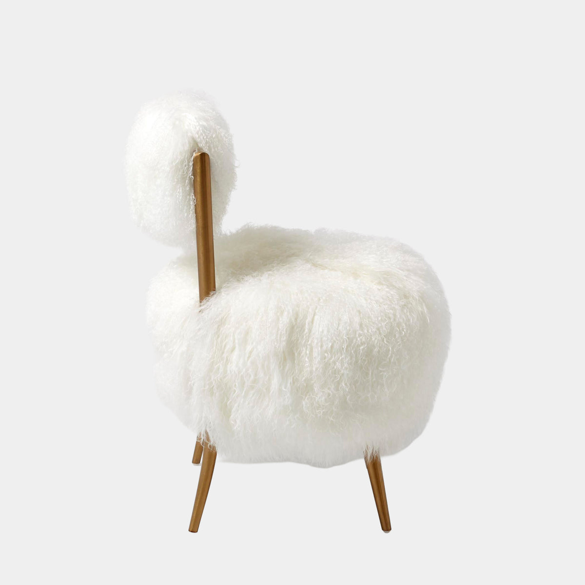 Hailey Chair-Mongolian Lamb-White