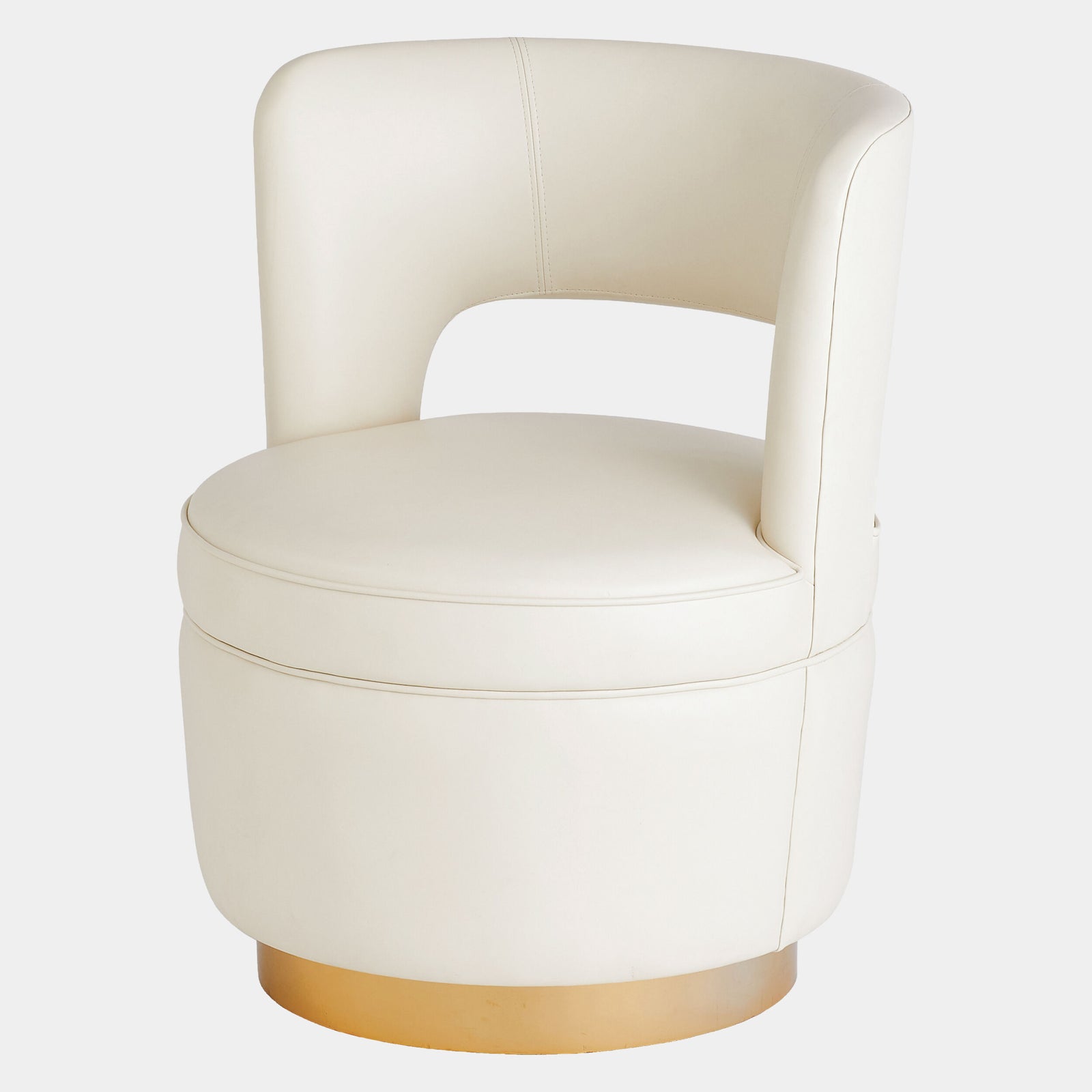 Stella Swivel Chair-Milk Leather