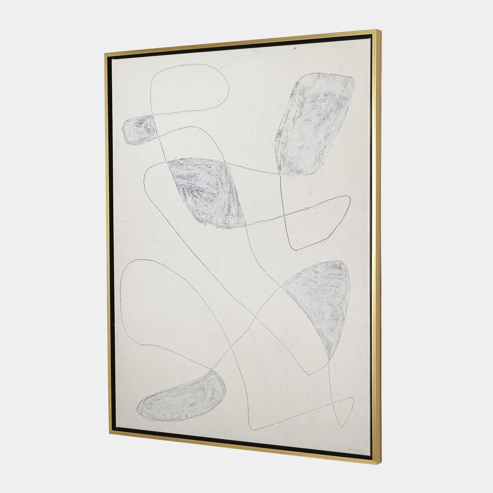Scratch Loops Framed Art-Indigo