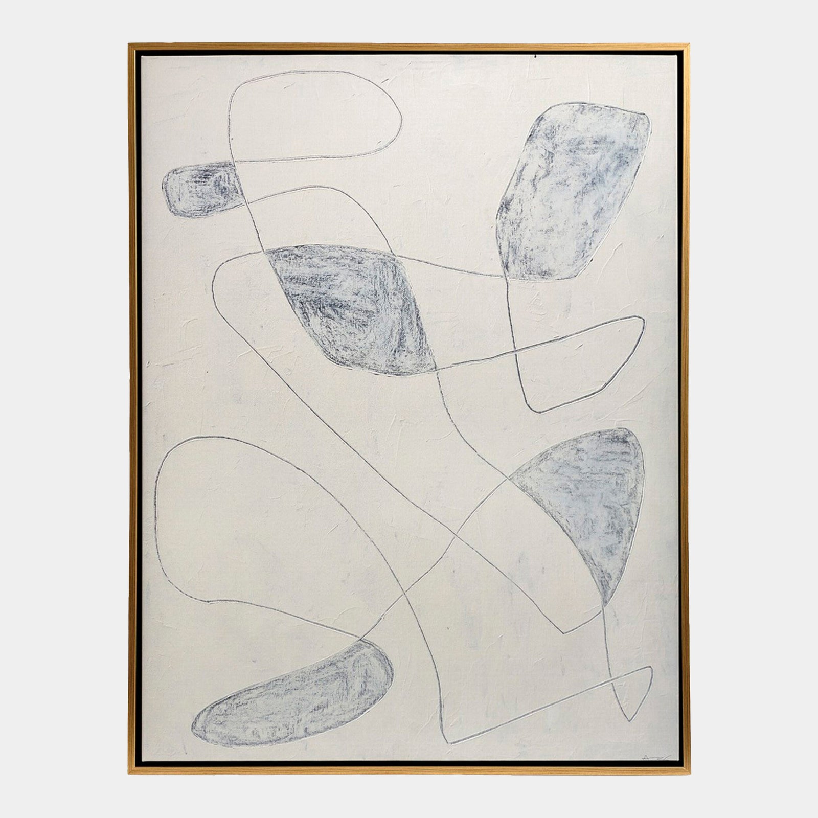Scratch Loops Framed Art-Indigo
