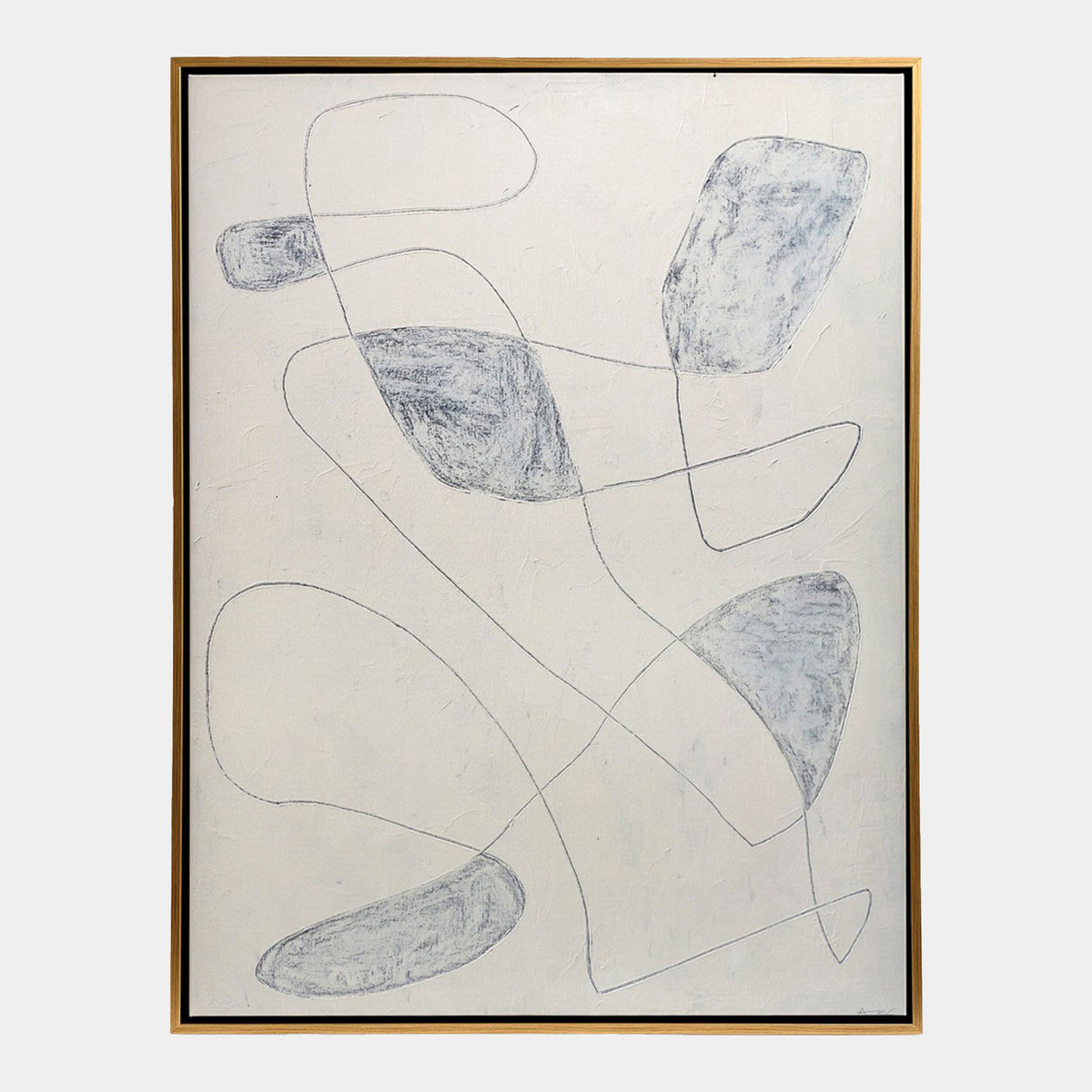 Scratch Loops Framed Art-Indigo
