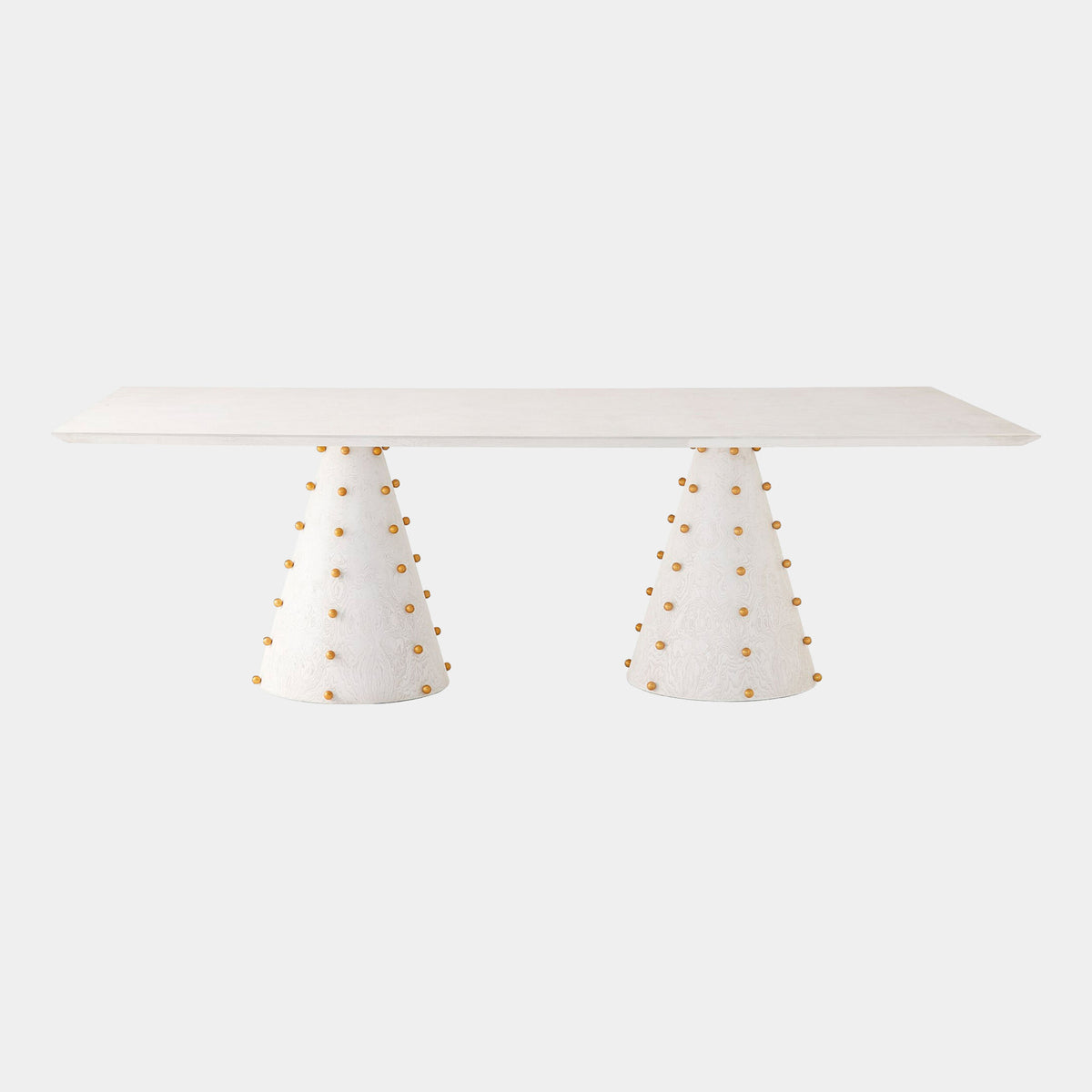 Spheres Rectangular Dining Table-White