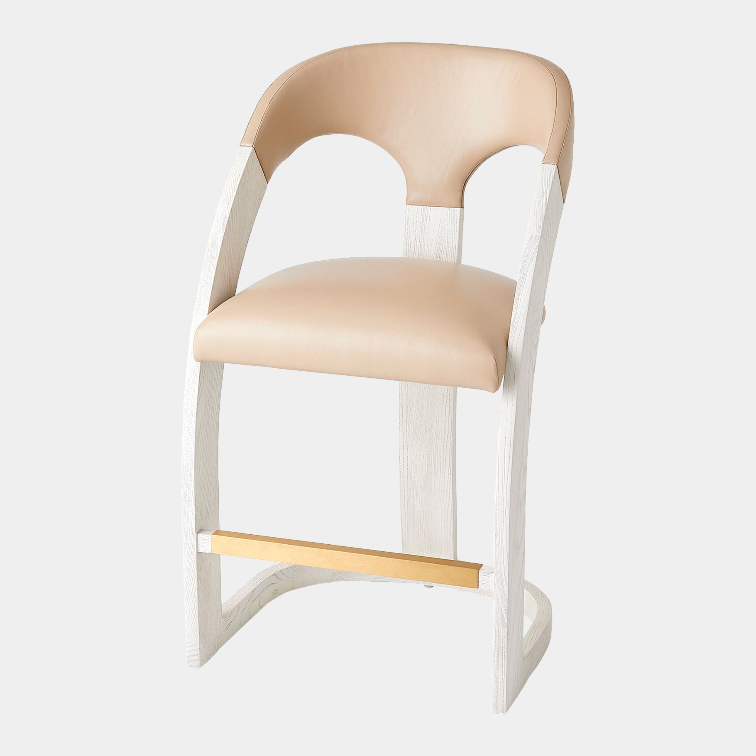 Delia Counter Stool-White Burl