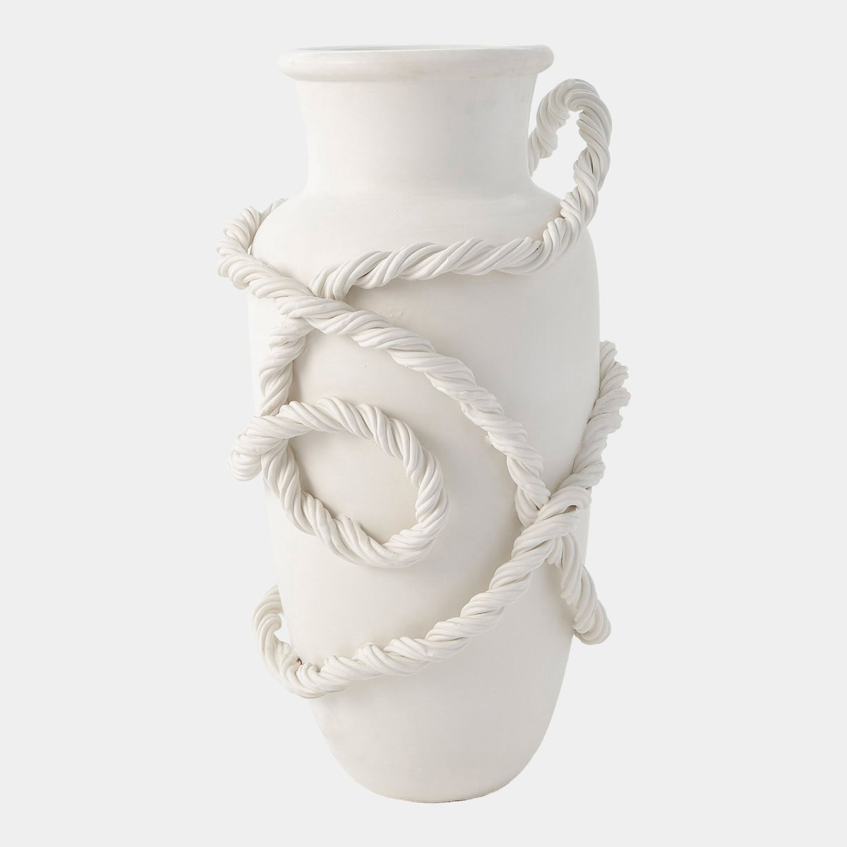 Odomal Amphora Vase-Matte White