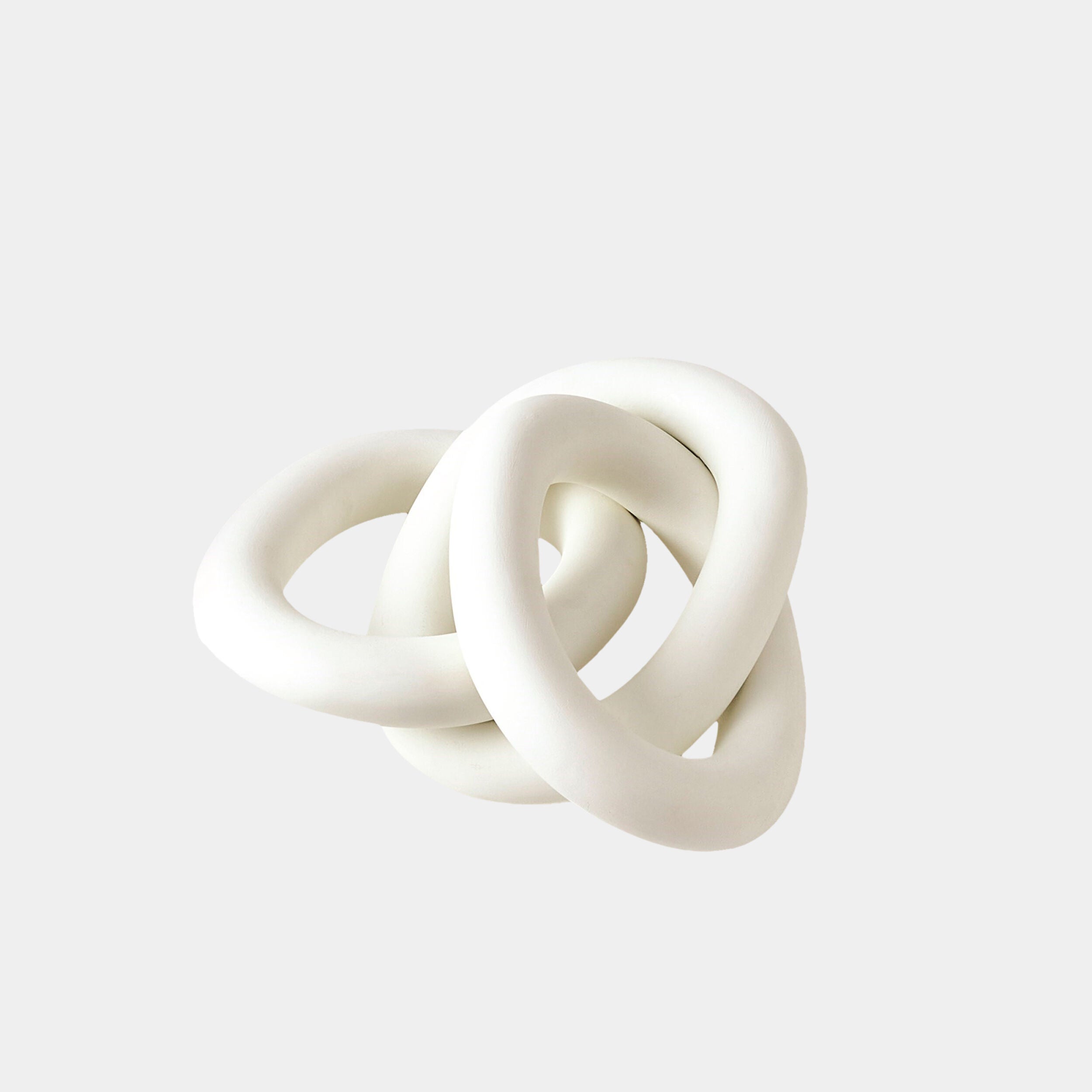 3 Rings Connected-Matte White
