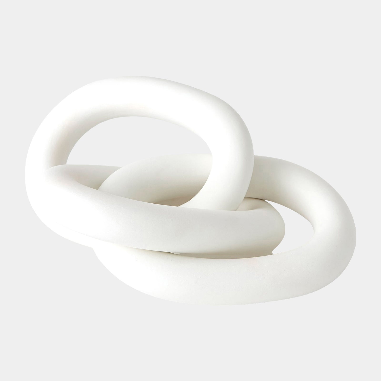 3 Rings Connected-Matte White