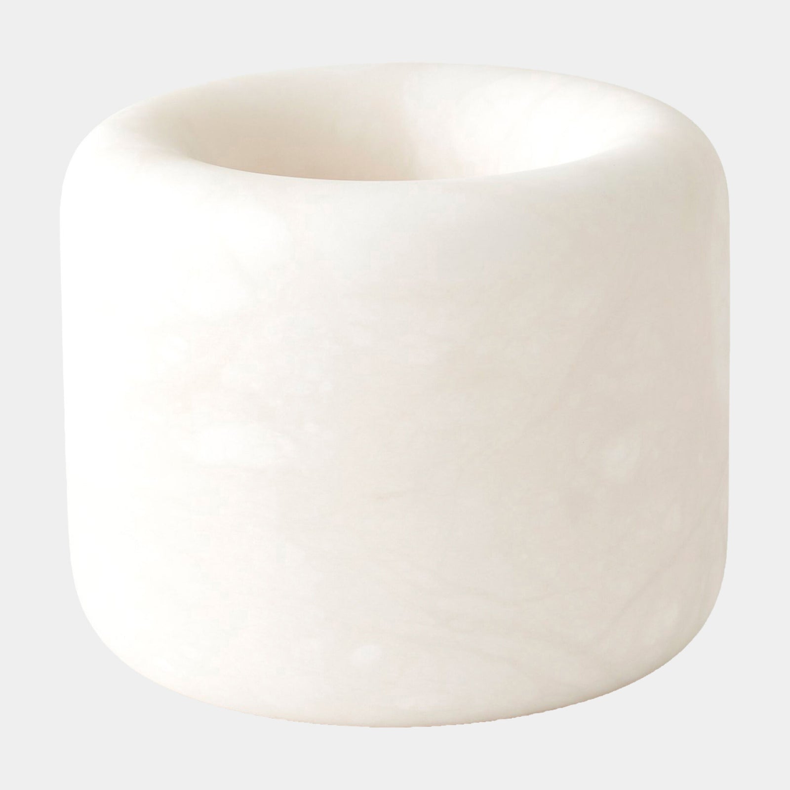 Claudia Ring Bowl-Alabaster-White-Tall