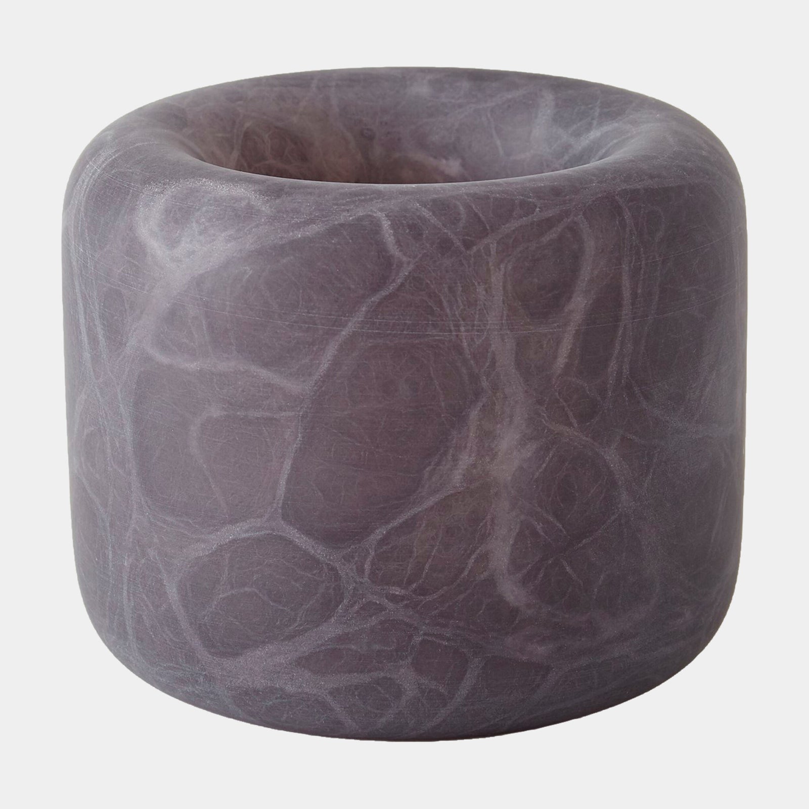 Claudia Ring Bowl-Alabaster-Gray-Tall