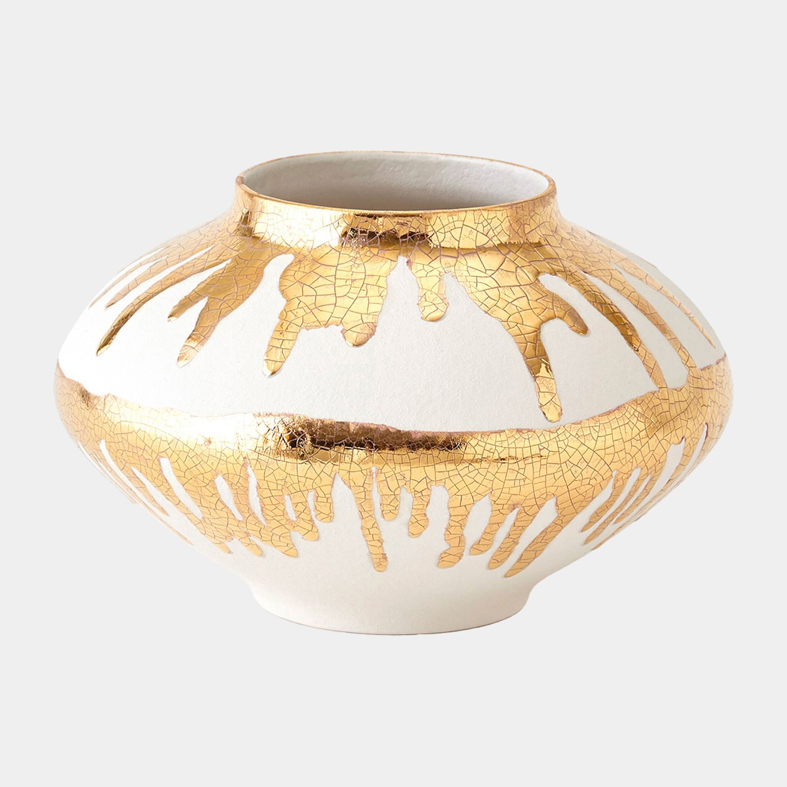 Nuove Vase-Gold Drips-Sm