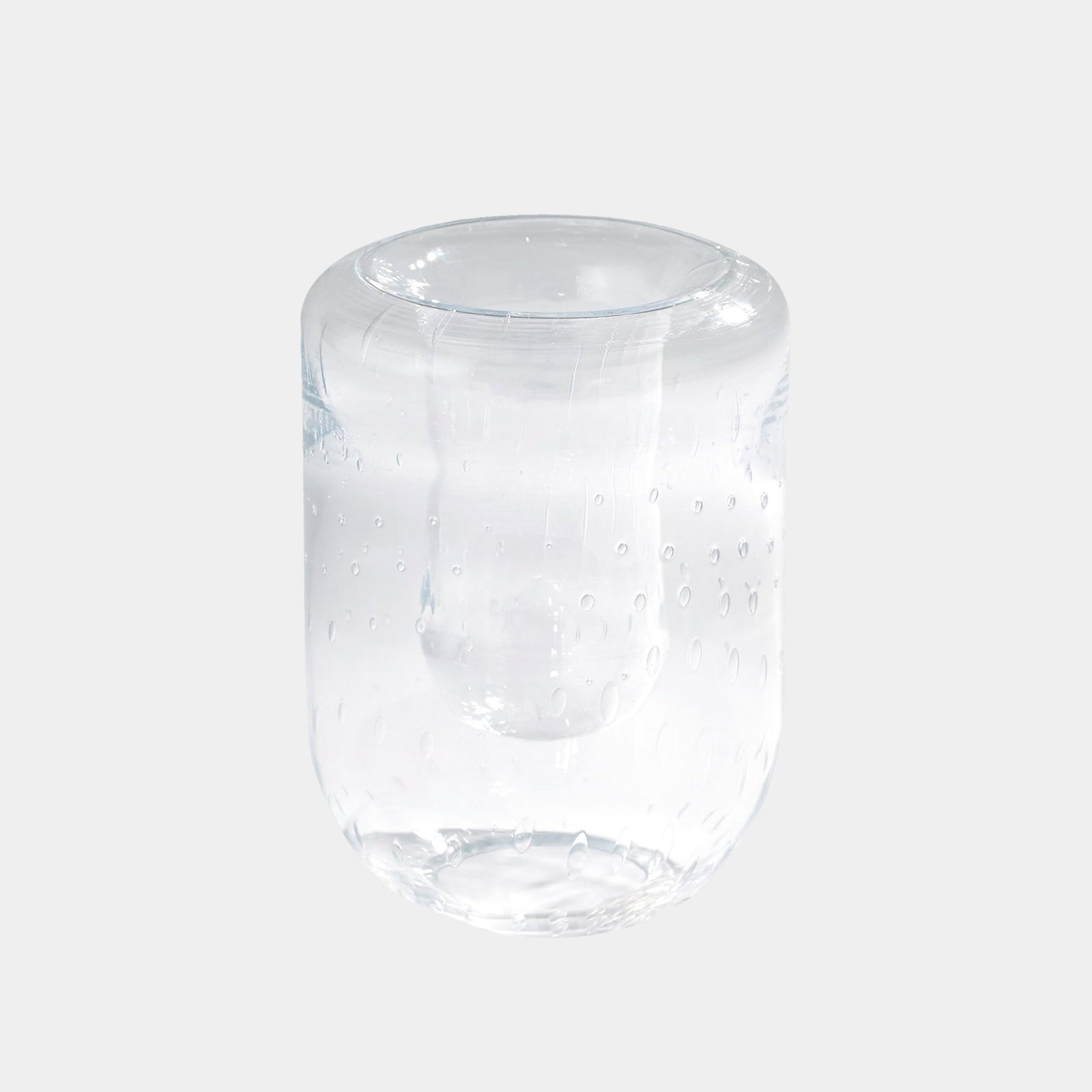 Double Take Vase-Clear Seeded-Tall