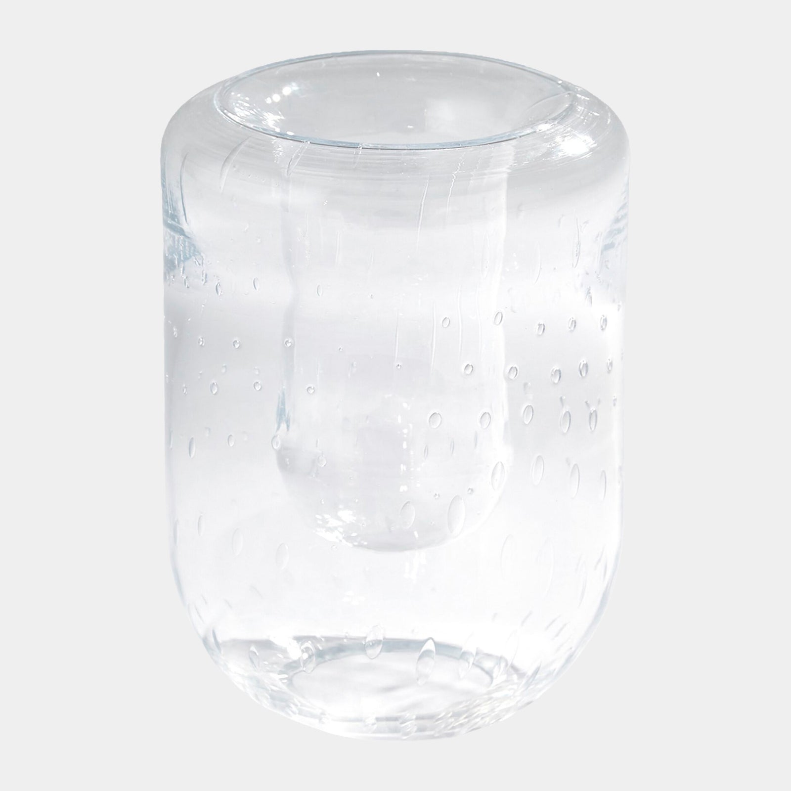 Double Take Vase-Clear Seeded-Tall