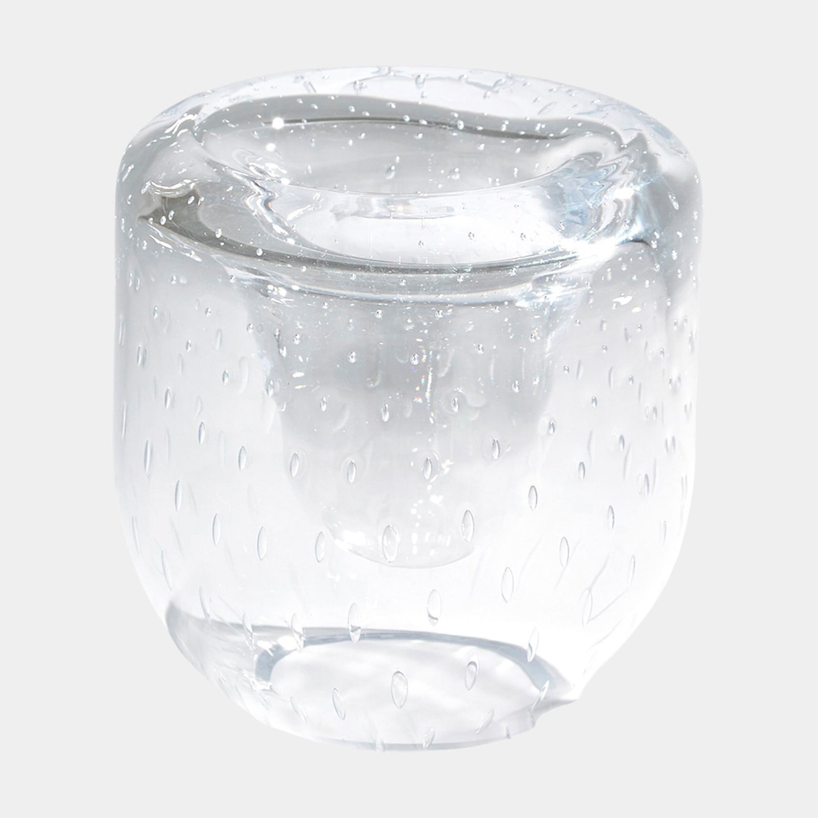 Double Take Vase-Clear Seeded-Short