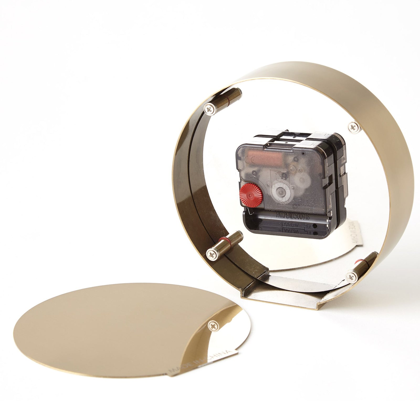 Mother of Pearl Clock-Brass