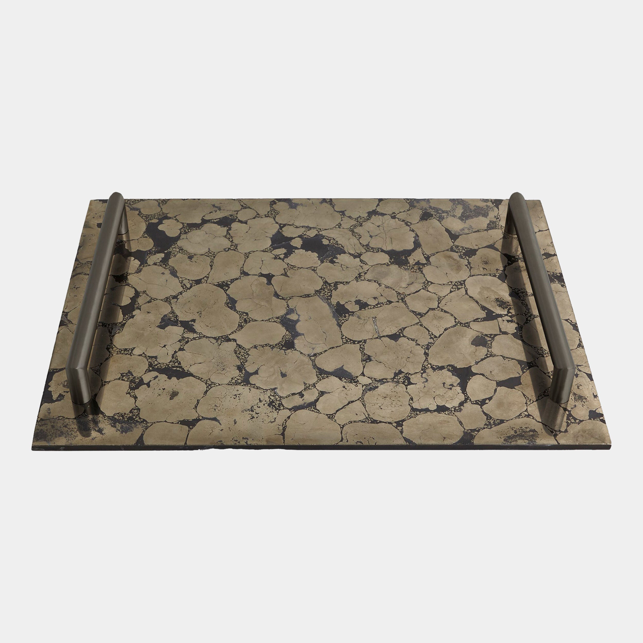 Bergen Pyrite Tray w/Bronze Handles
