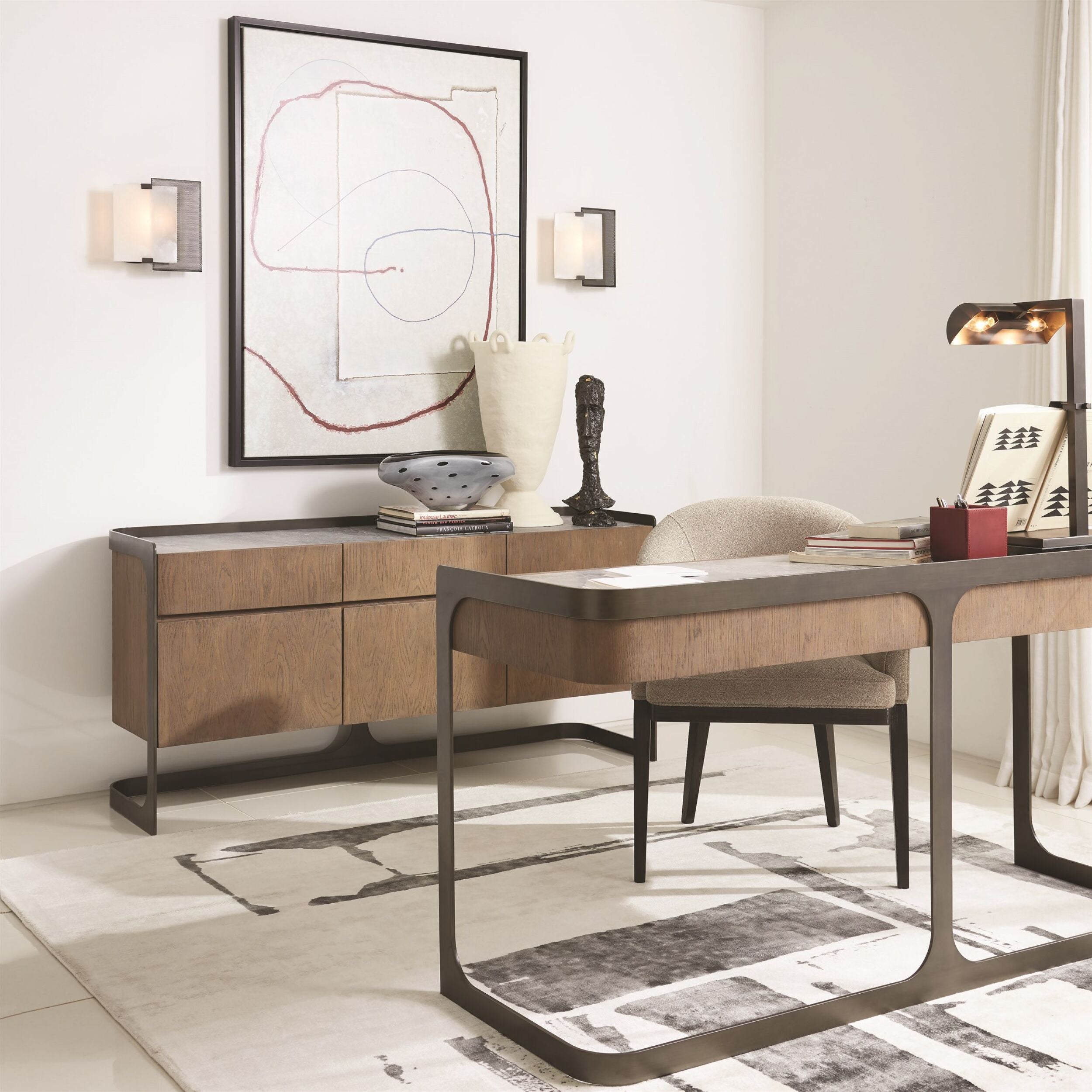 Edgar Tabletop Easel Lamp-Bronze