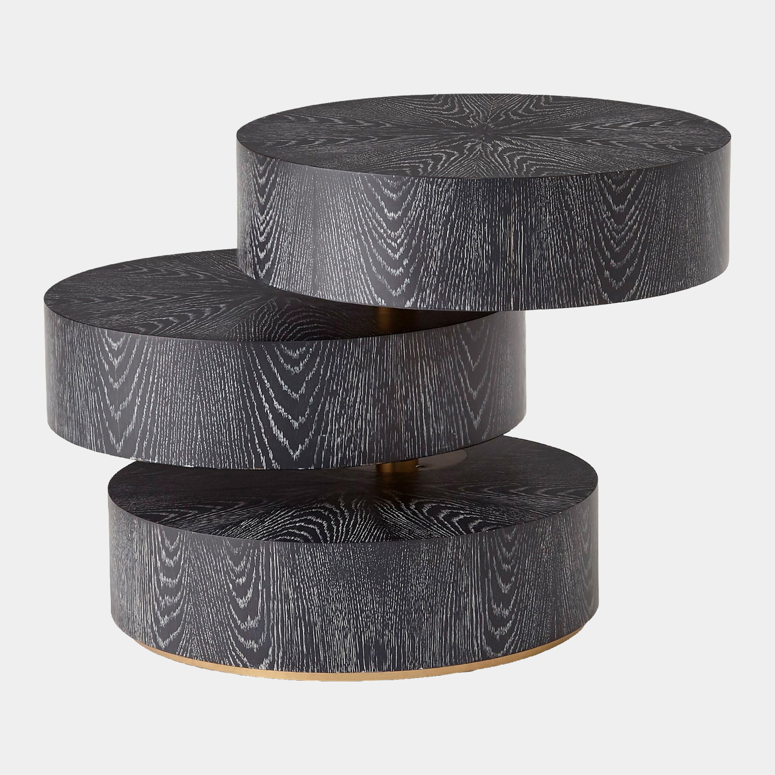 Pivot Side Table-Ebony Cerused
