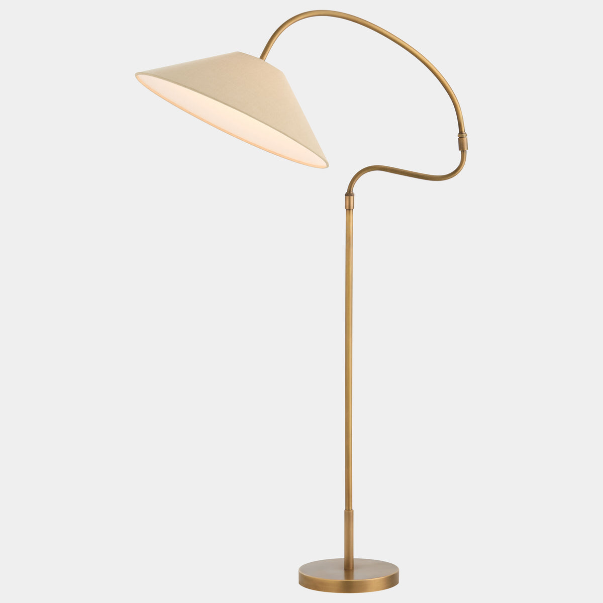 Swerve Floor Lamp-Brass