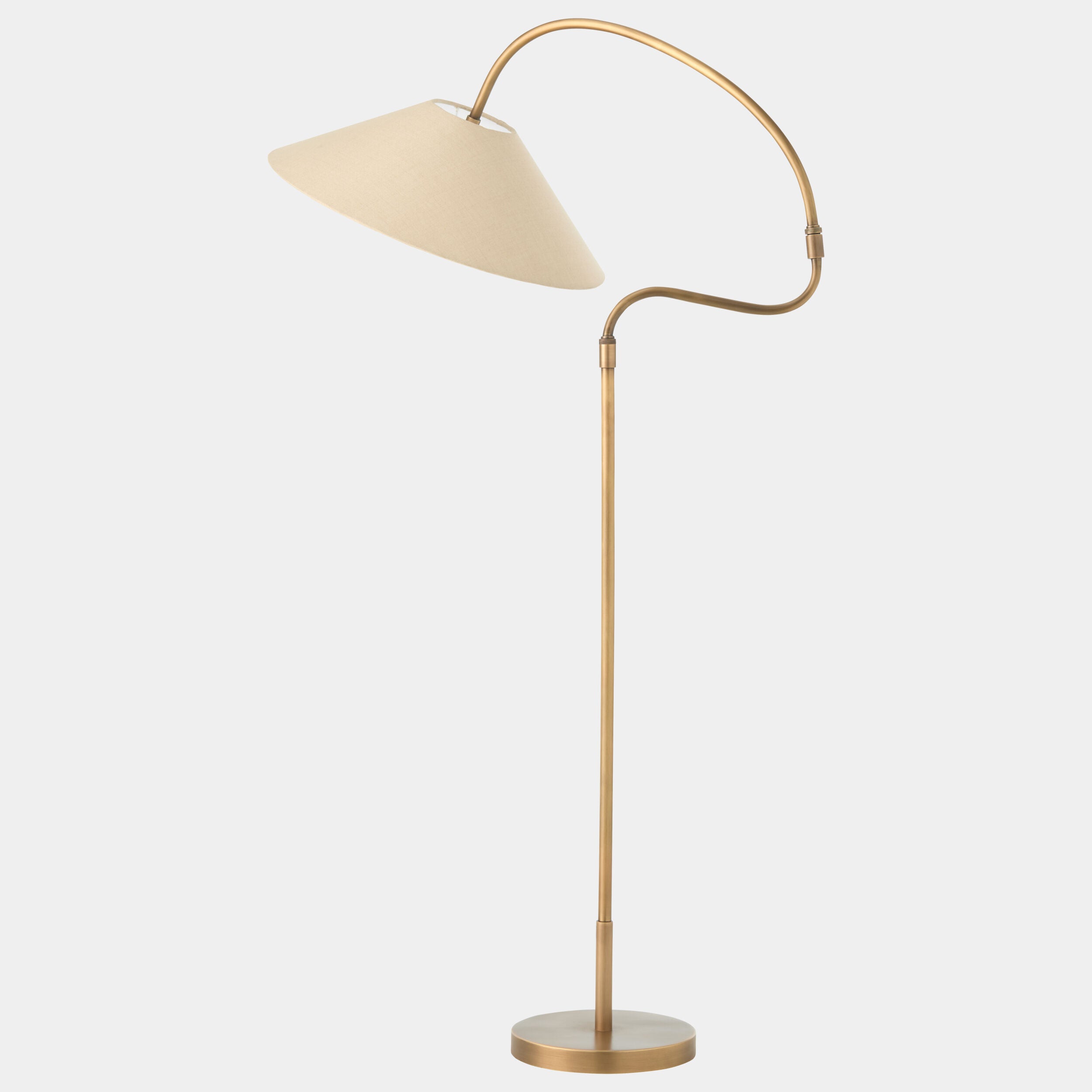 Swerve Floor Lamp-Brass