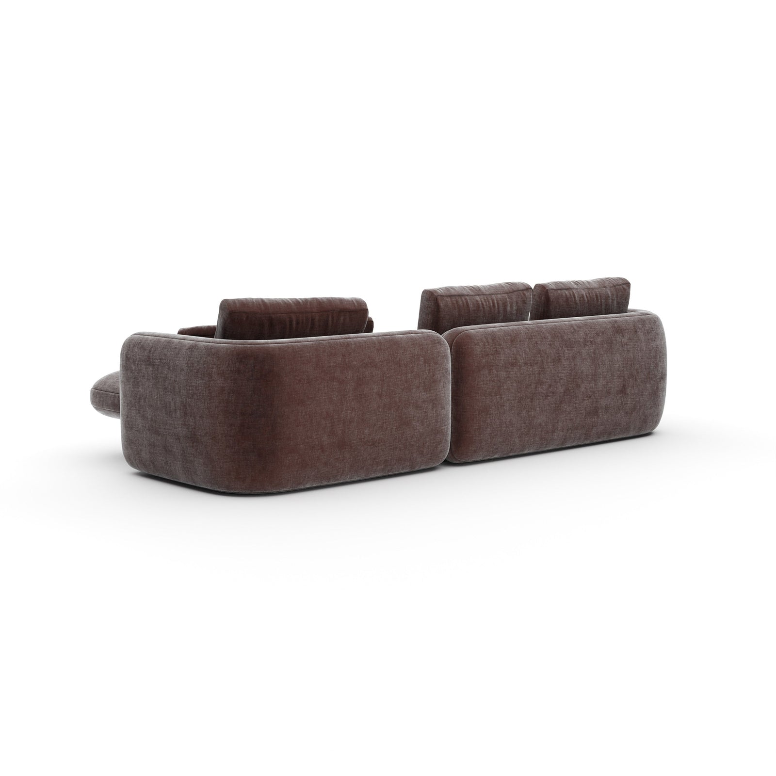 Overlap Right Chaise Sec Small Dk Taupe