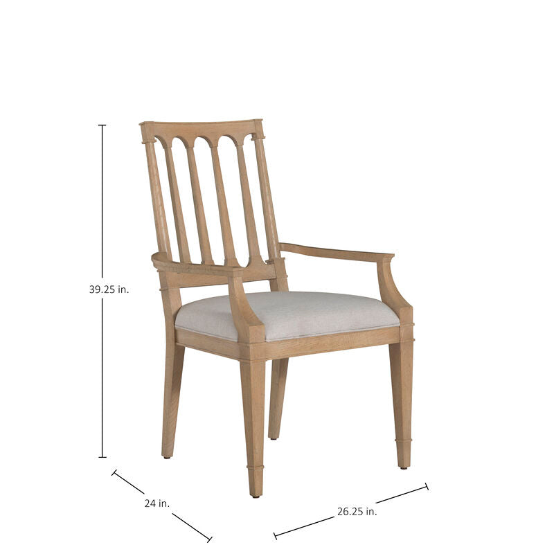 Mathis Dining Arm Chair - Rustic French Oak