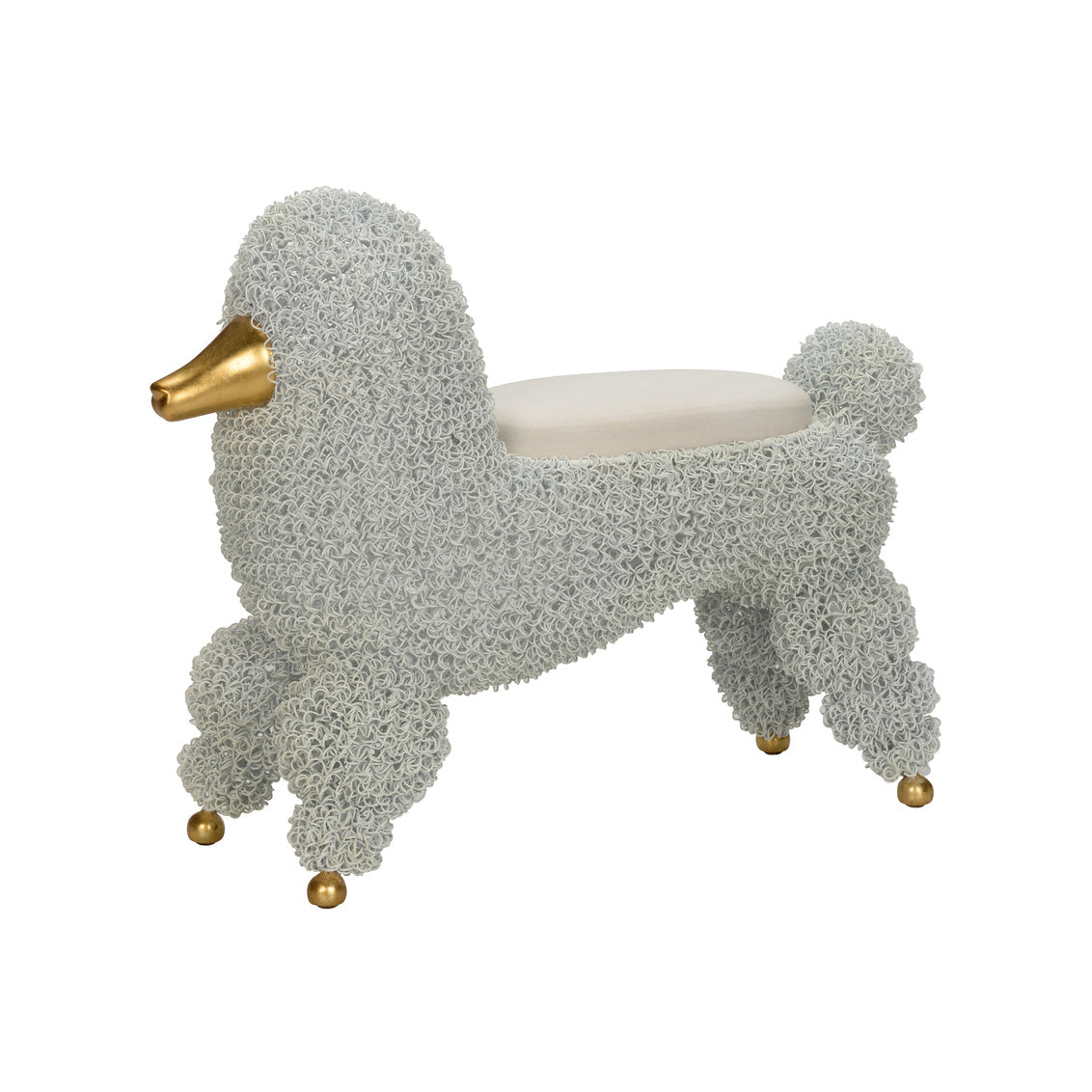 Ooh La La Poodle Stool in 24 / Metal - Chelsea House