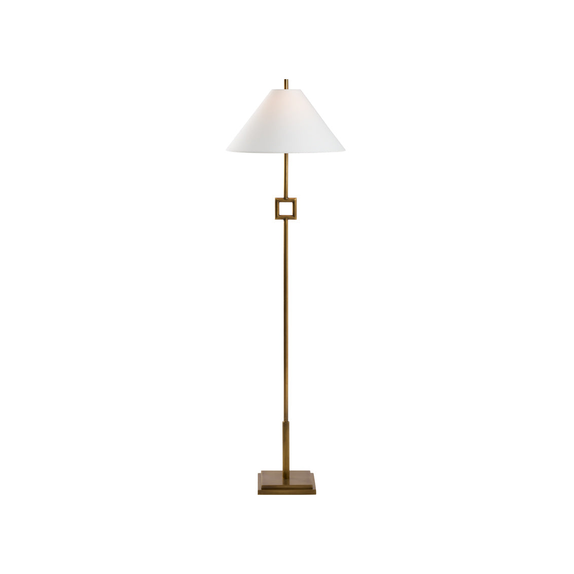Overhill Floor Lamp - Aged Brass in 55.5 / Metal - Chelsea House