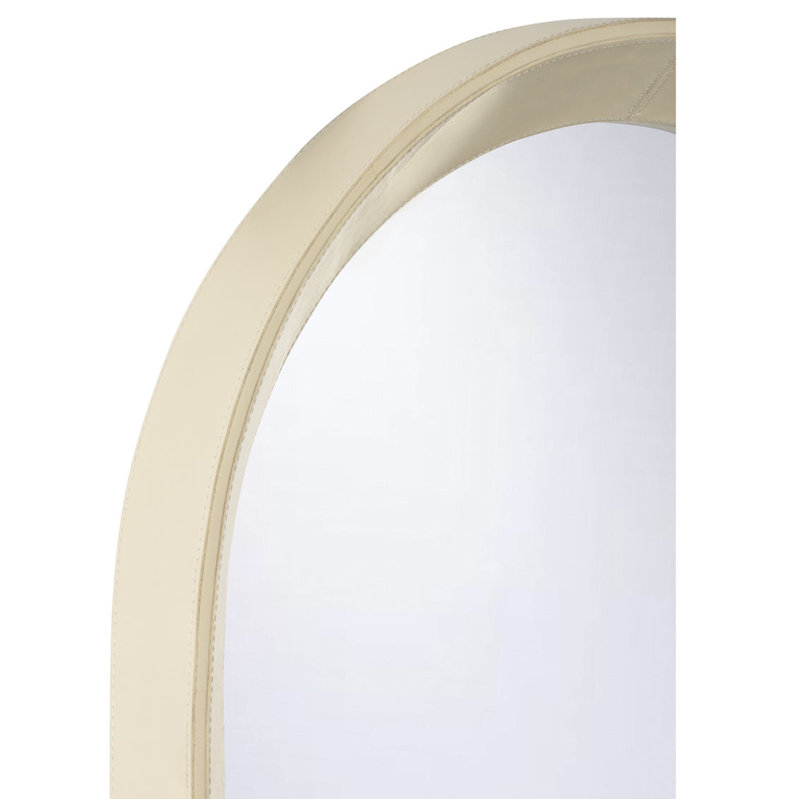 Oval Leather Mirror in 60 / Leather - Chelsea House