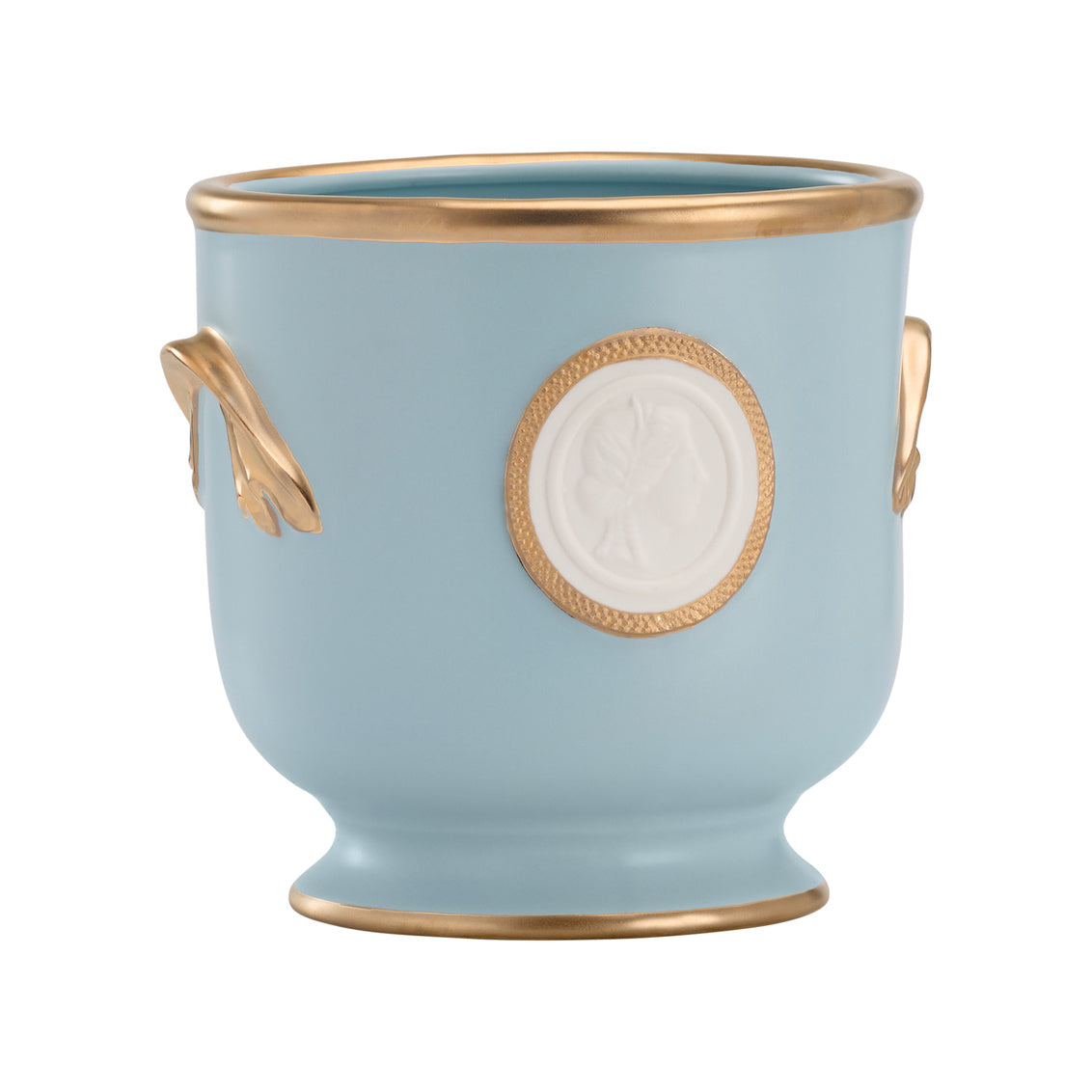 Intaglio Cachepot- Blue