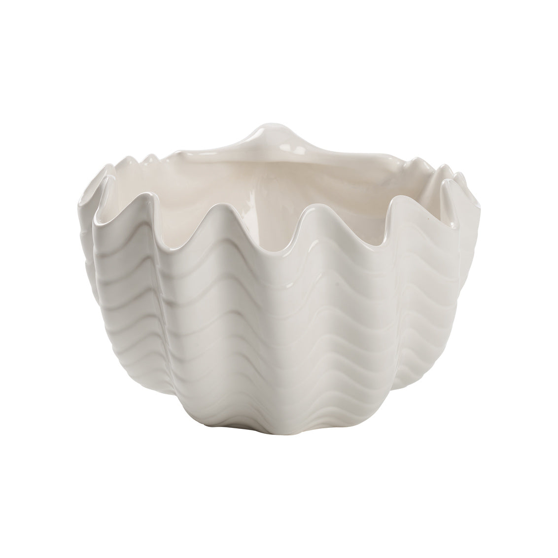 Venus Oyster Bowl (MD) in White Glaze / Ceramic/Porcelain - Chelsea House