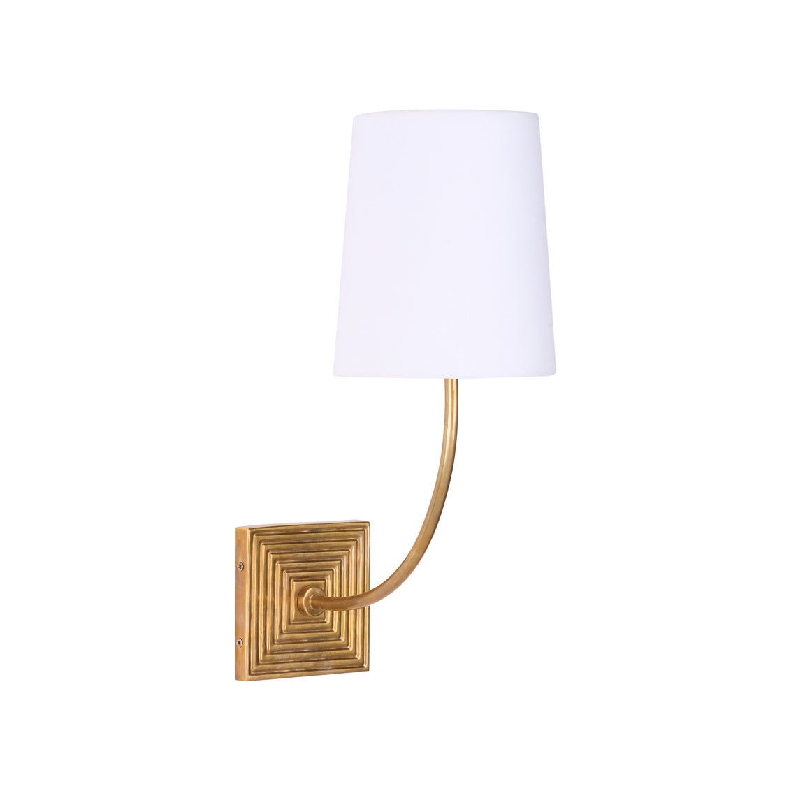 Grooves Single Arm Sconce - Aged Brass