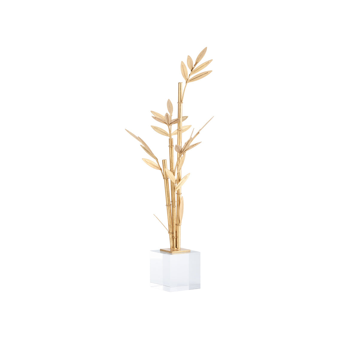 Bamboo on Stand in Clear/Gold Leaf / Crystal - Chelsea House