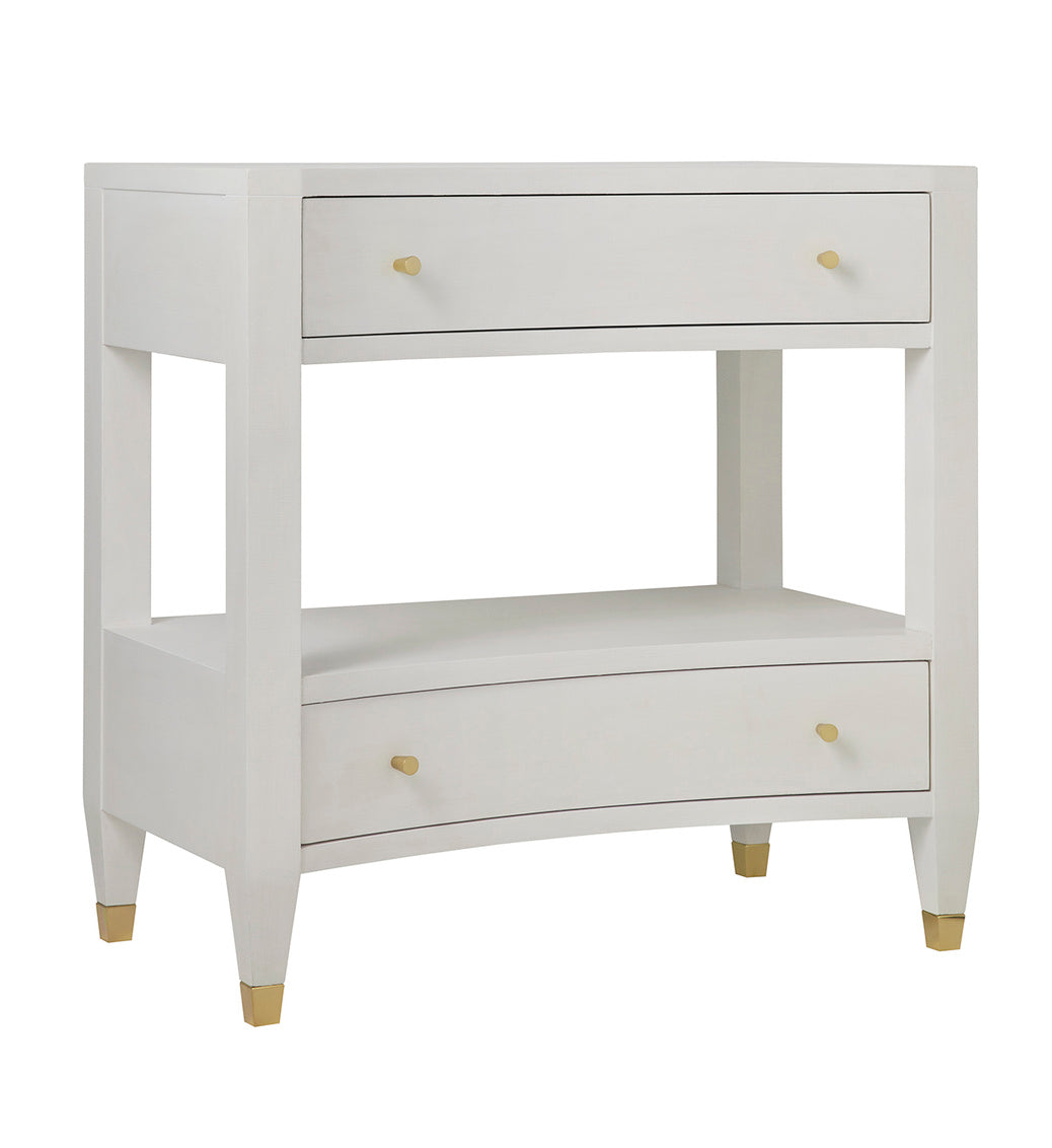 White Linen Nightstand – Nightstand by Modern History | Sutter & Vale