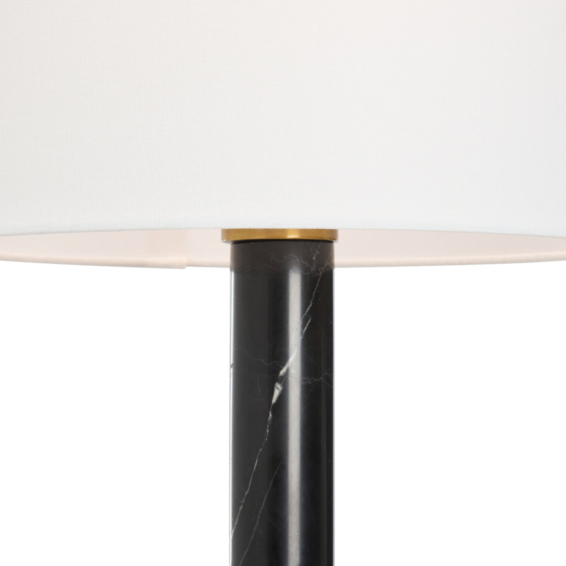Ring Buffet Lamp - Aged Brass/Black Marble