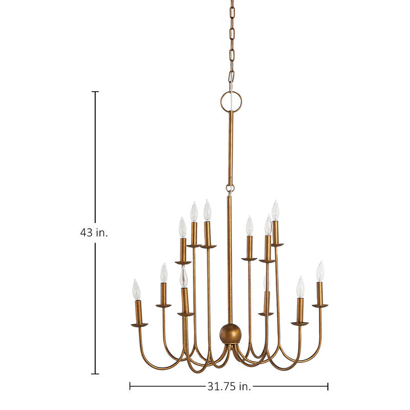 Snow Small Chandelier - Gold