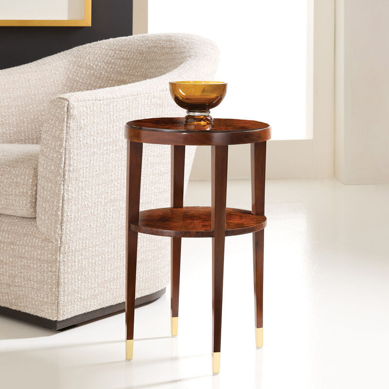 Langford Round Chairside-Walnut Burl