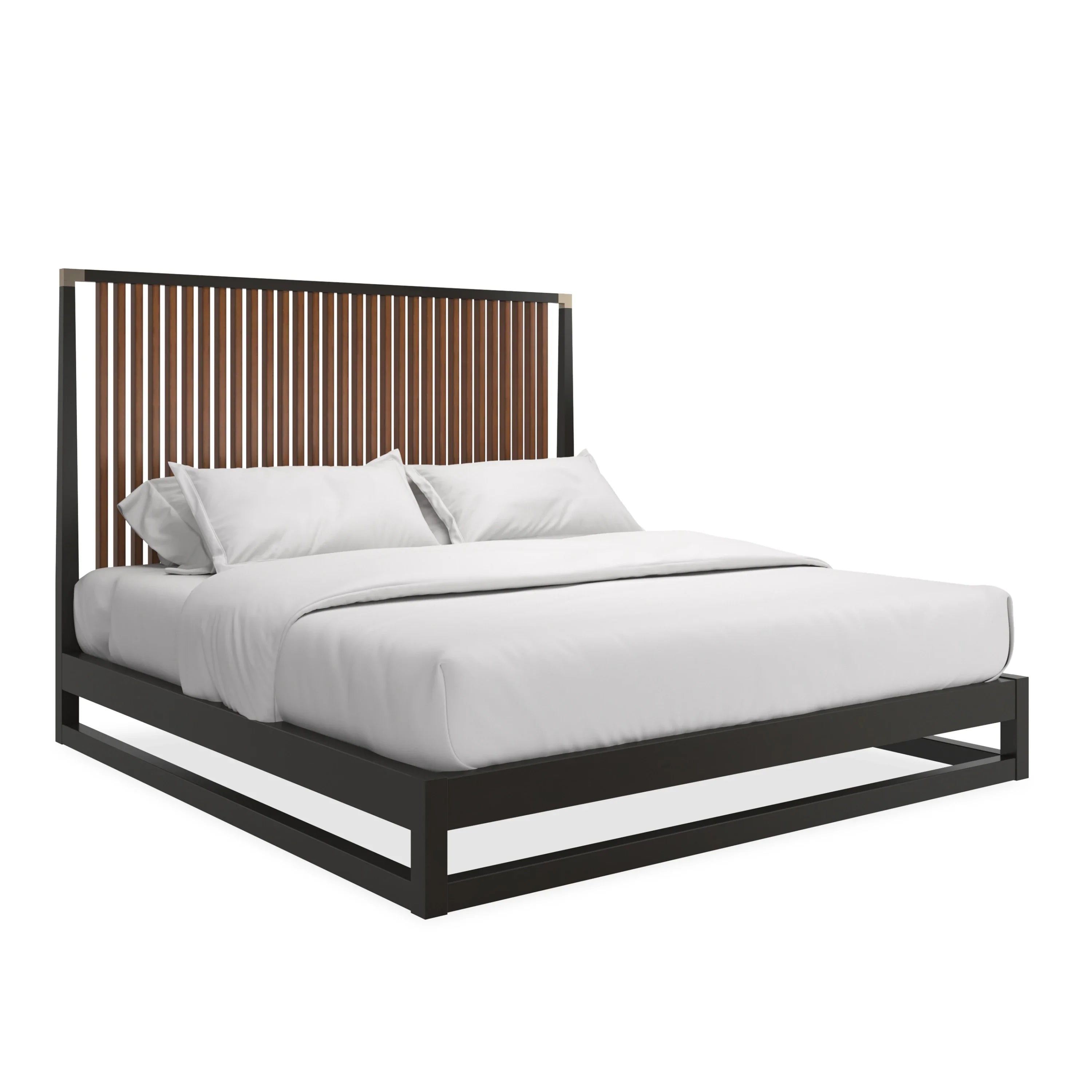 Pinstripe Slatted Bed Dark - Kg – Beds by Caracole | Sutter & Vale