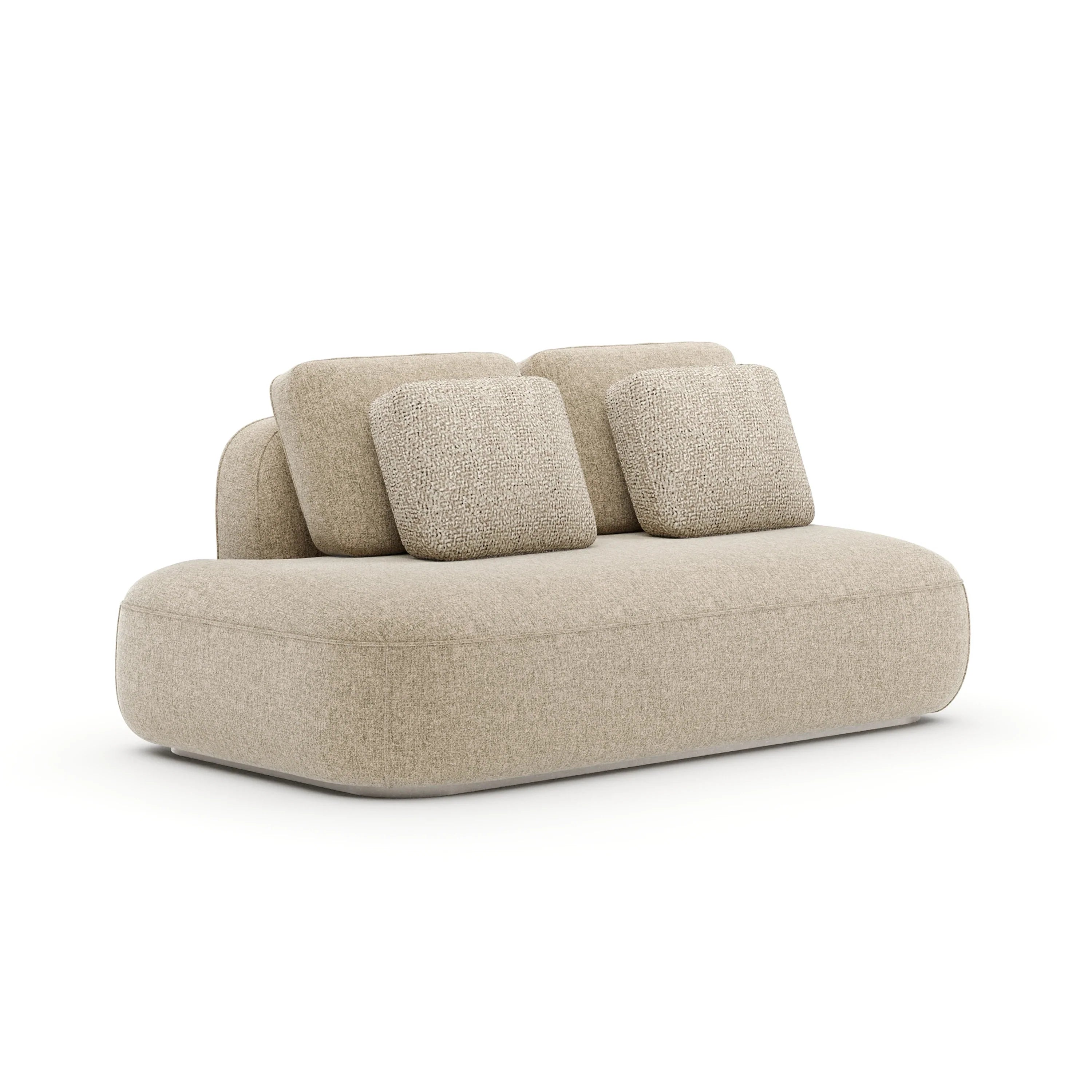 Sasso Laf Straight Armless Loveseat - Oa