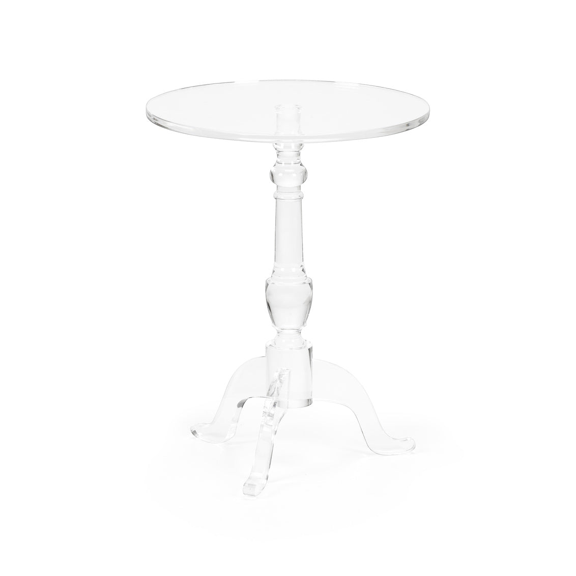 Acrylic Pedestal Side Table in 23.5 / Acrylic - Chelsea House