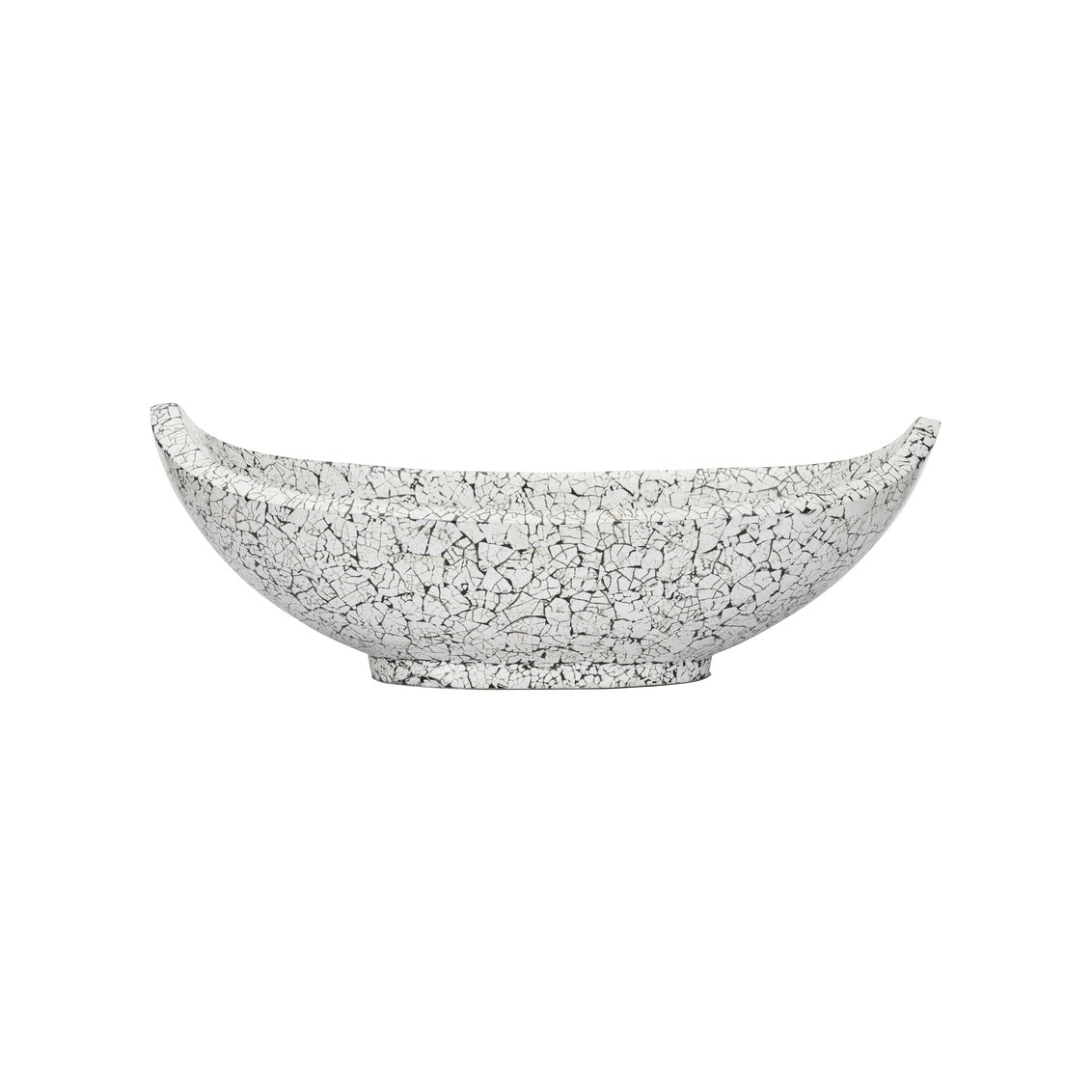 Crackled Long Bowl