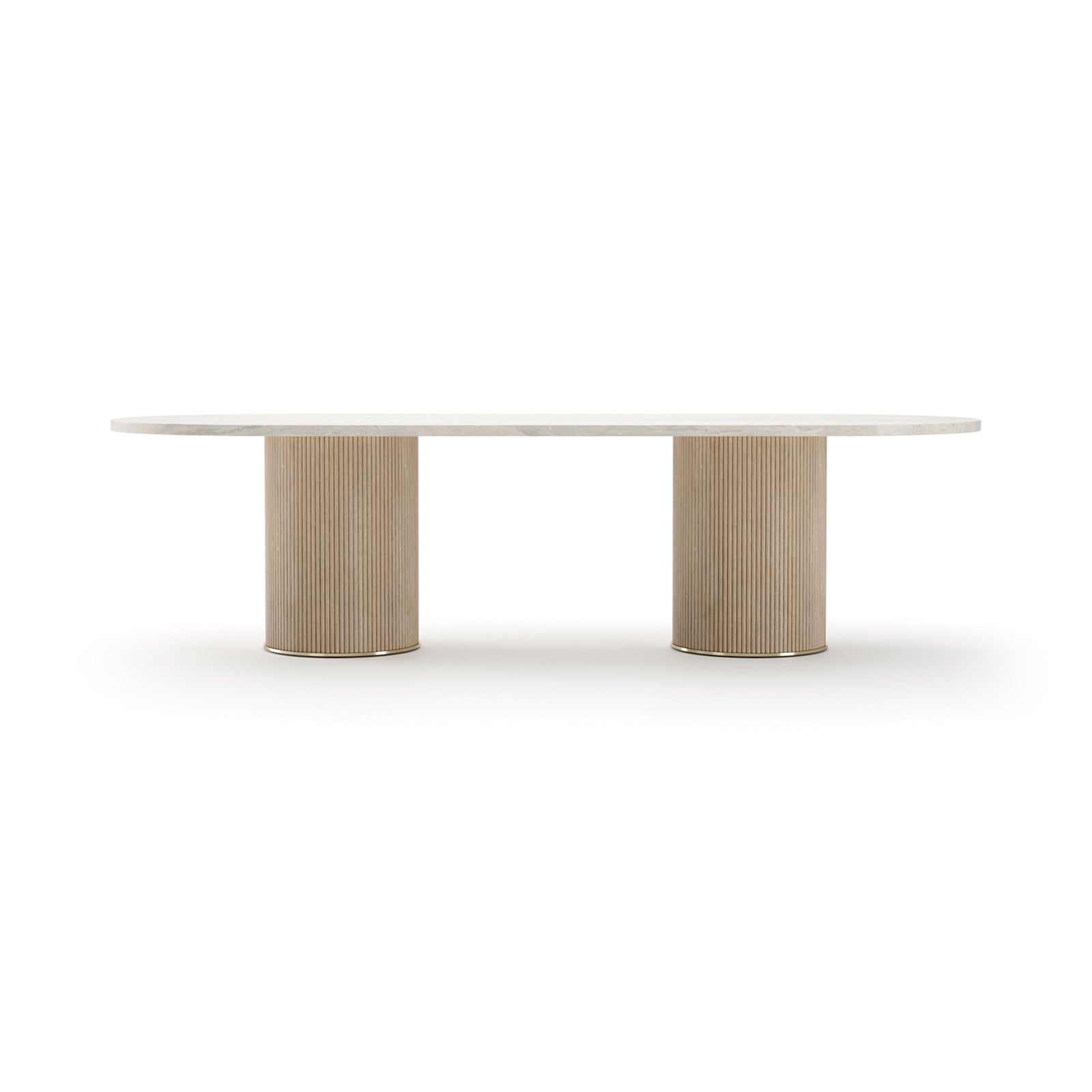 Rhythm  Oval Stone Top Dining Tbl