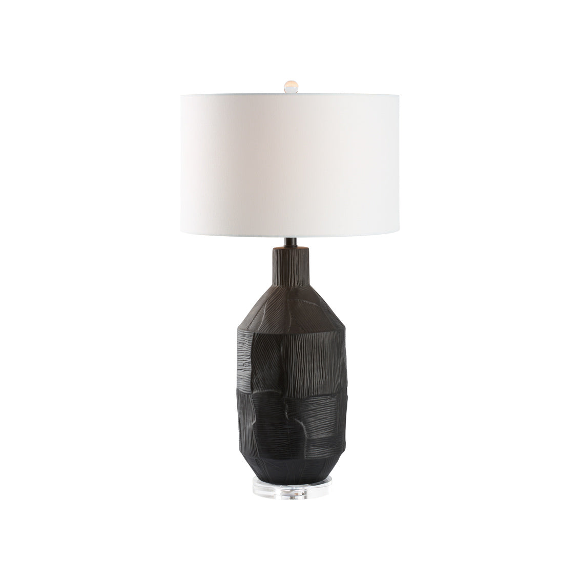 Furrow Lamp - Black in 32.5 / Ceramic/Porcelain - Chelsea House