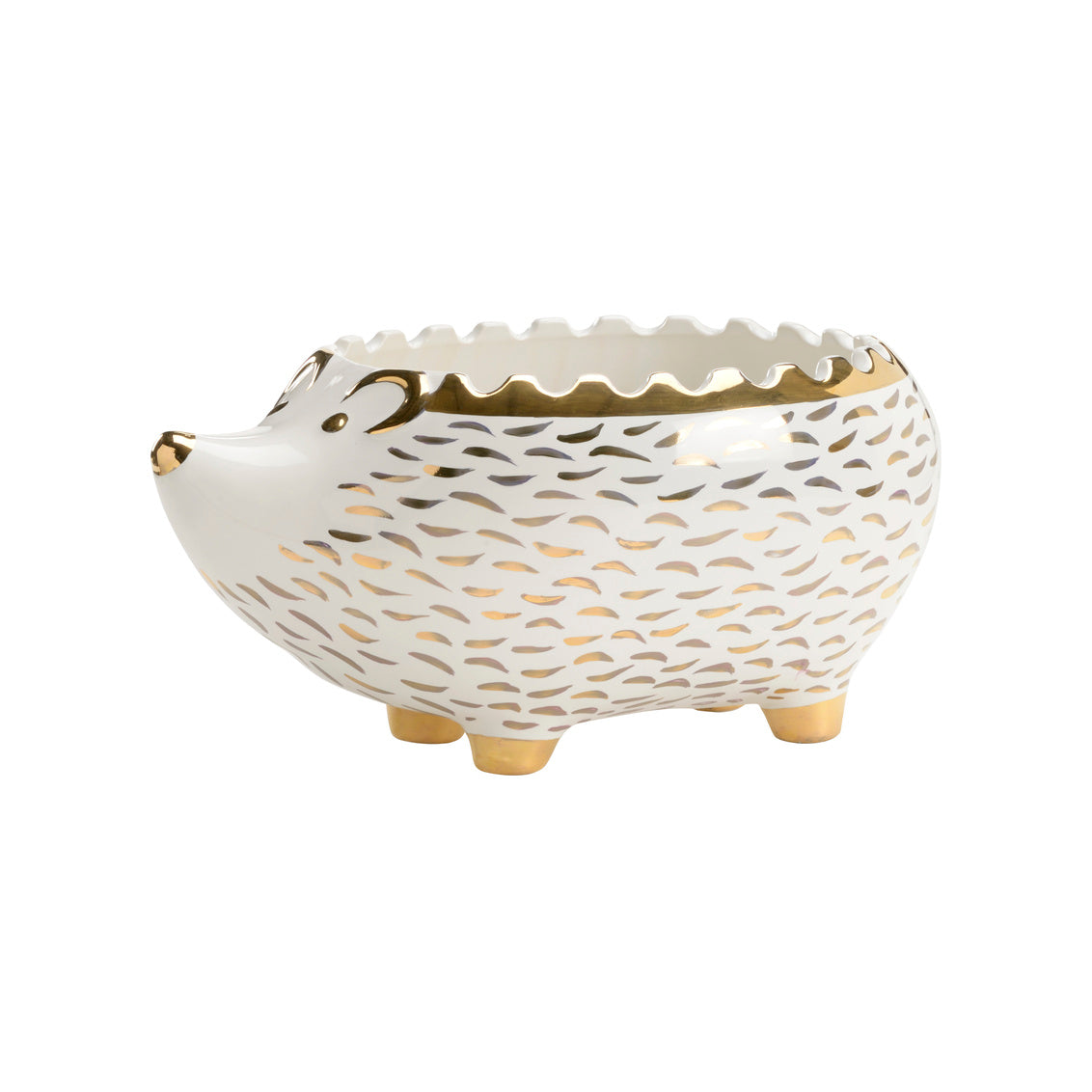 Hedgehog Bowl - White/Gold